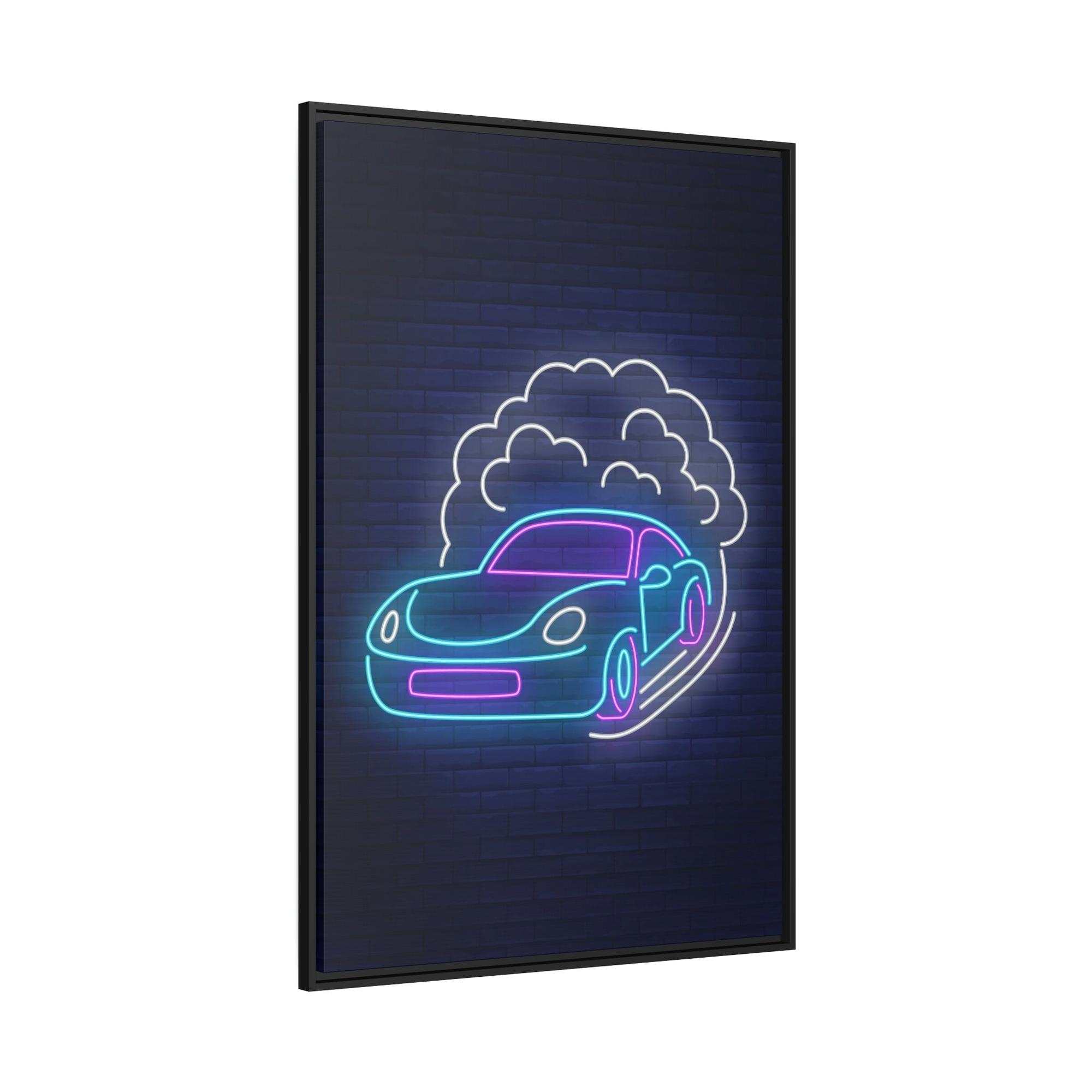 Neon Luminous Landscapes Awakened: Neon-inspired Canvas Prints for Striking Wall Decor