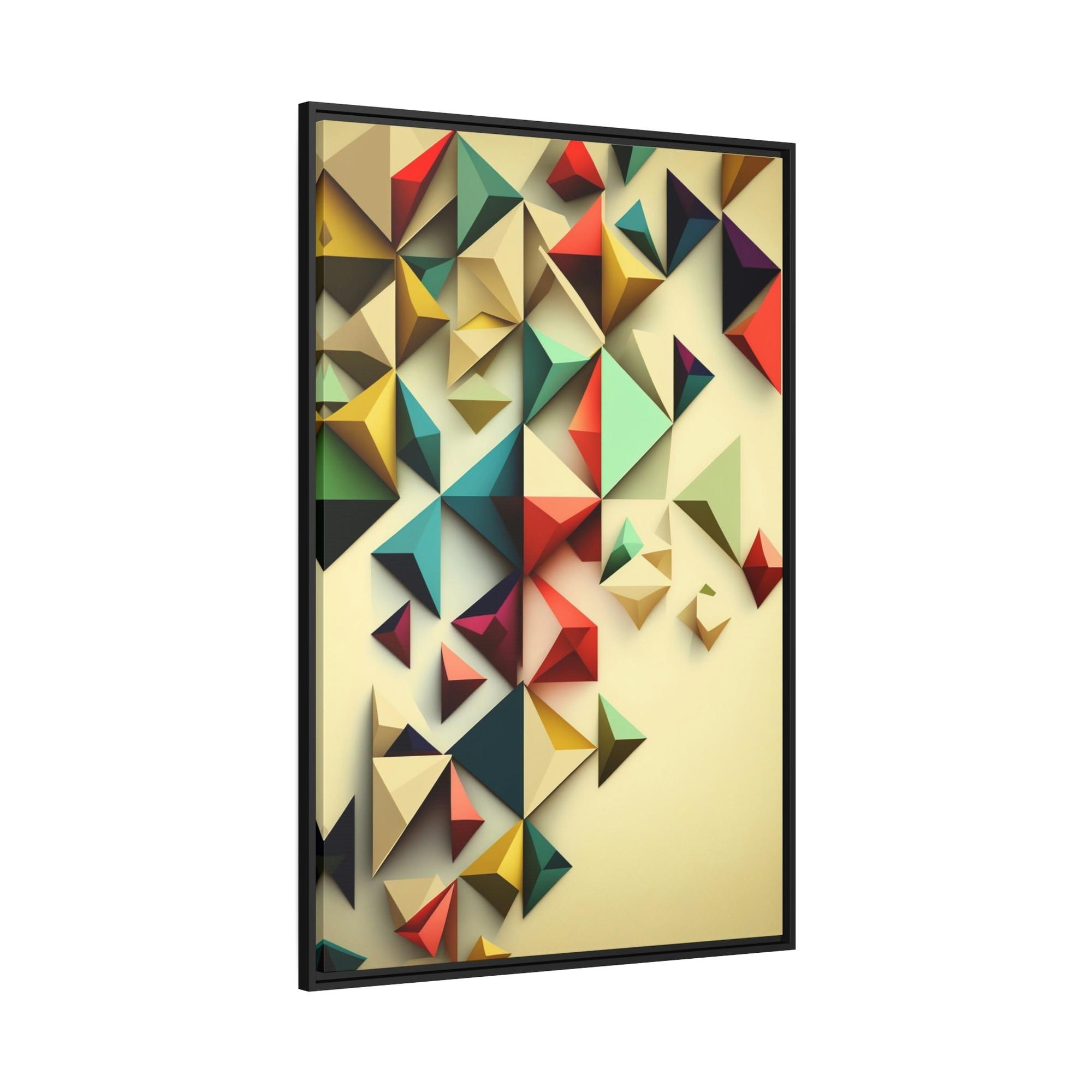 Abstract Geometric Framed Canvas & Poster Print of Geometric Artwork: A Fusion of Shapes