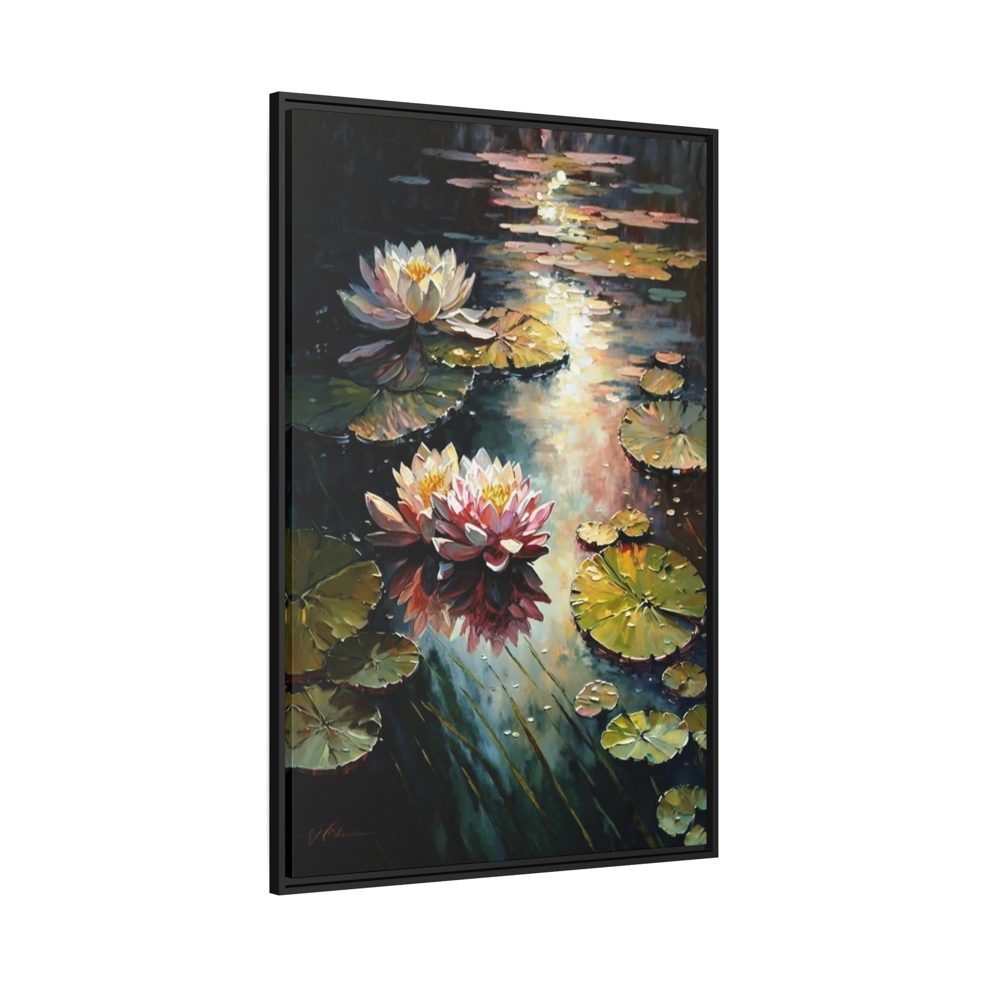 Lilies & Waterlily A Symphony of Colors: A Painting of Vibrant Waterlilies
