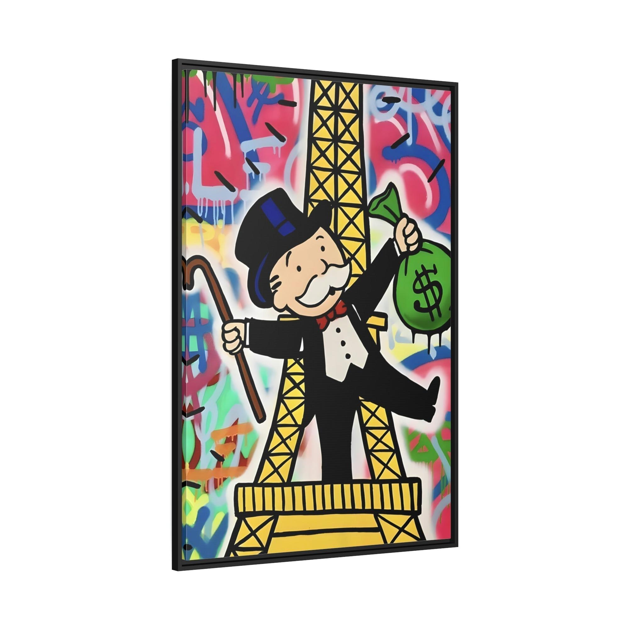 Monopoly & Motivation Living Large: Alec Monopoly's Artistic Prints on Framed Canvas Featuring Images of Wealth and Luxury