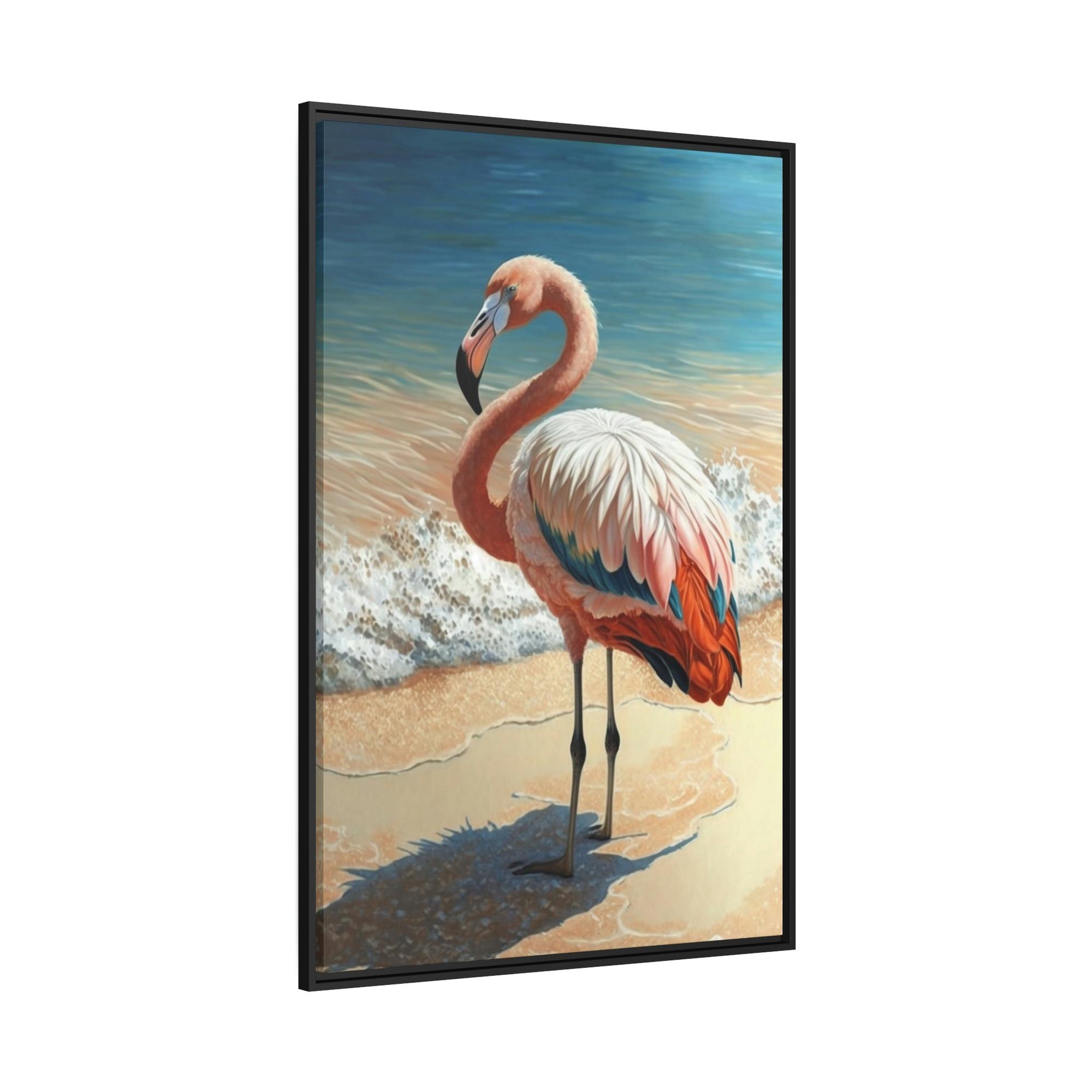 Flamingos A Splash of Pink: A Canvas of Flamingos and Coastal Charm