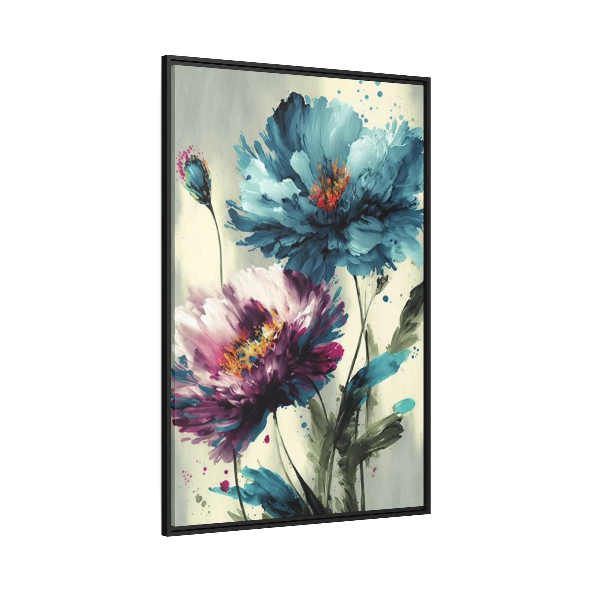 Abstract Flower Framed Canvas & Poster Print of Abstract Bouquets: A Symphony of Colors
