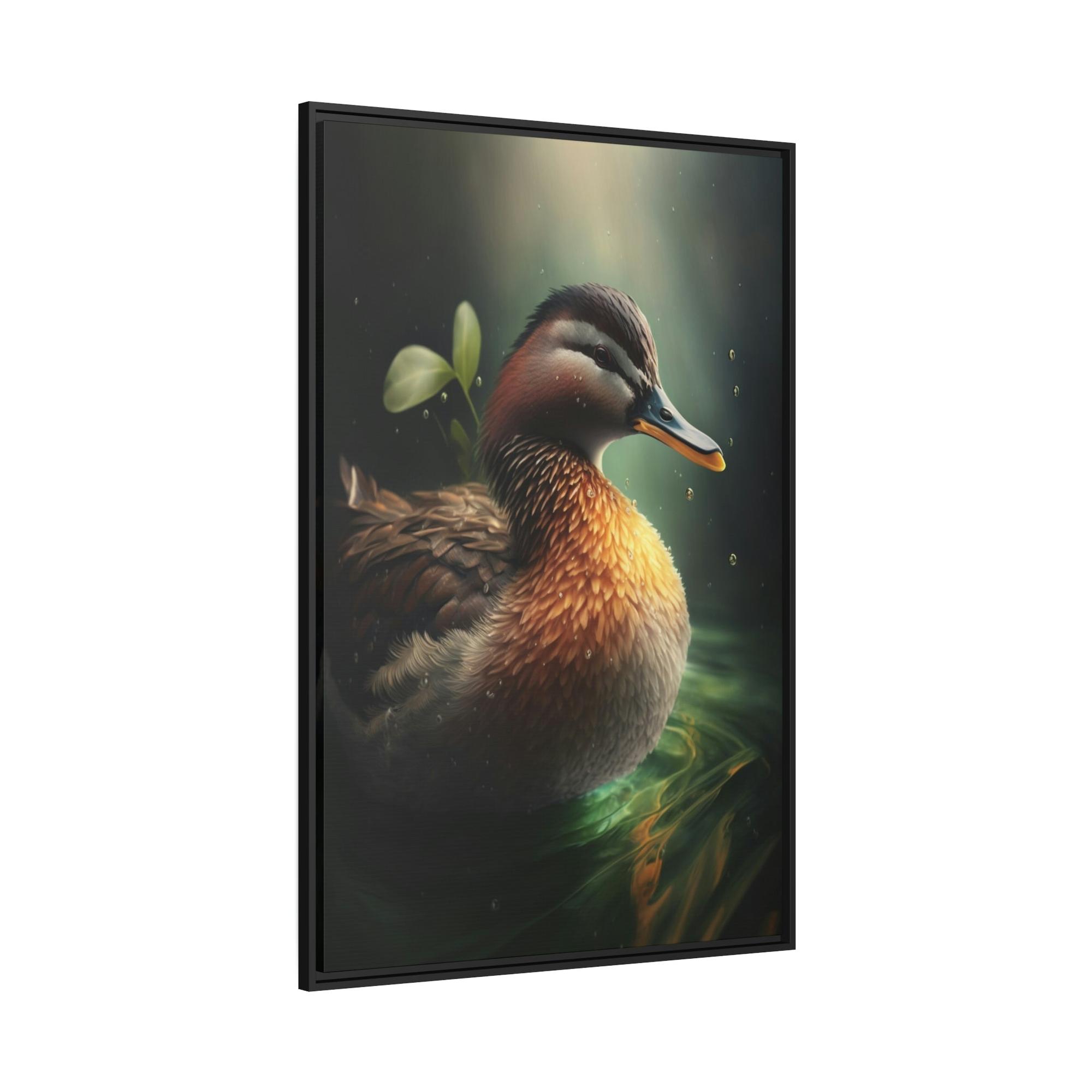 Ducks Graceful Waterfowl: A Painting of Duck in Motion