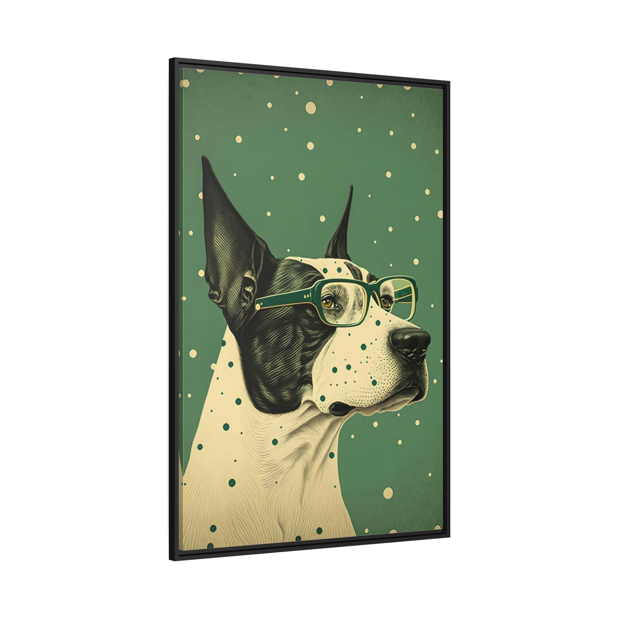 Dogs Pawsitively Adorable: Wall Art of a Cute Dog on Natural Canvas