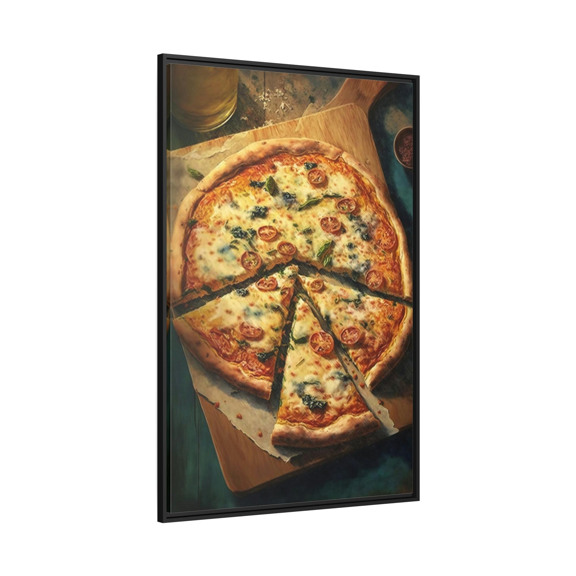 Pizza Pizza Perfection: Natural Canvas Prints of Artfully Arranged Pizza Toppings