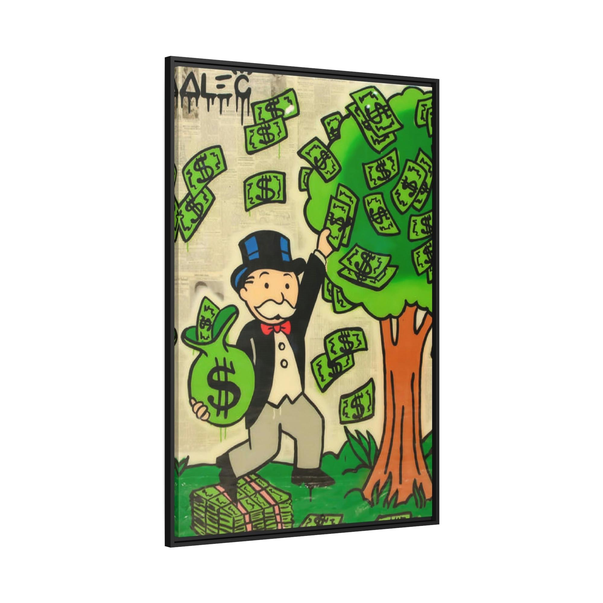 Monopoly & Motivation Colorful Urban Expression: Alec Monopoly on Canvas and Framed Poster