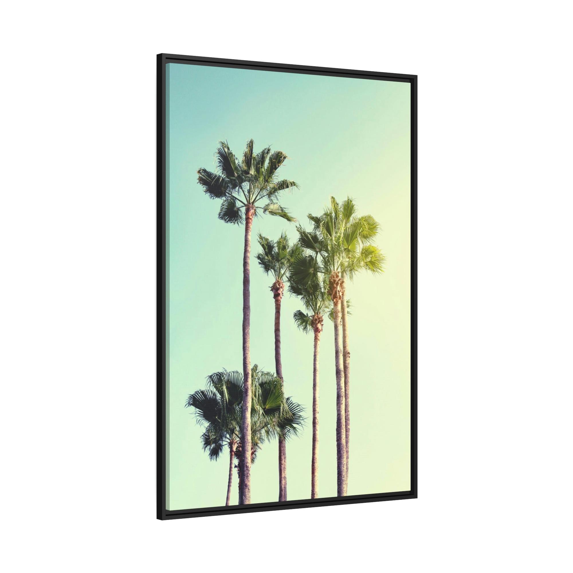 Palm Trees The Palm's Path: A Mesmerizing Wall Art of Palm Trees Lining a Road