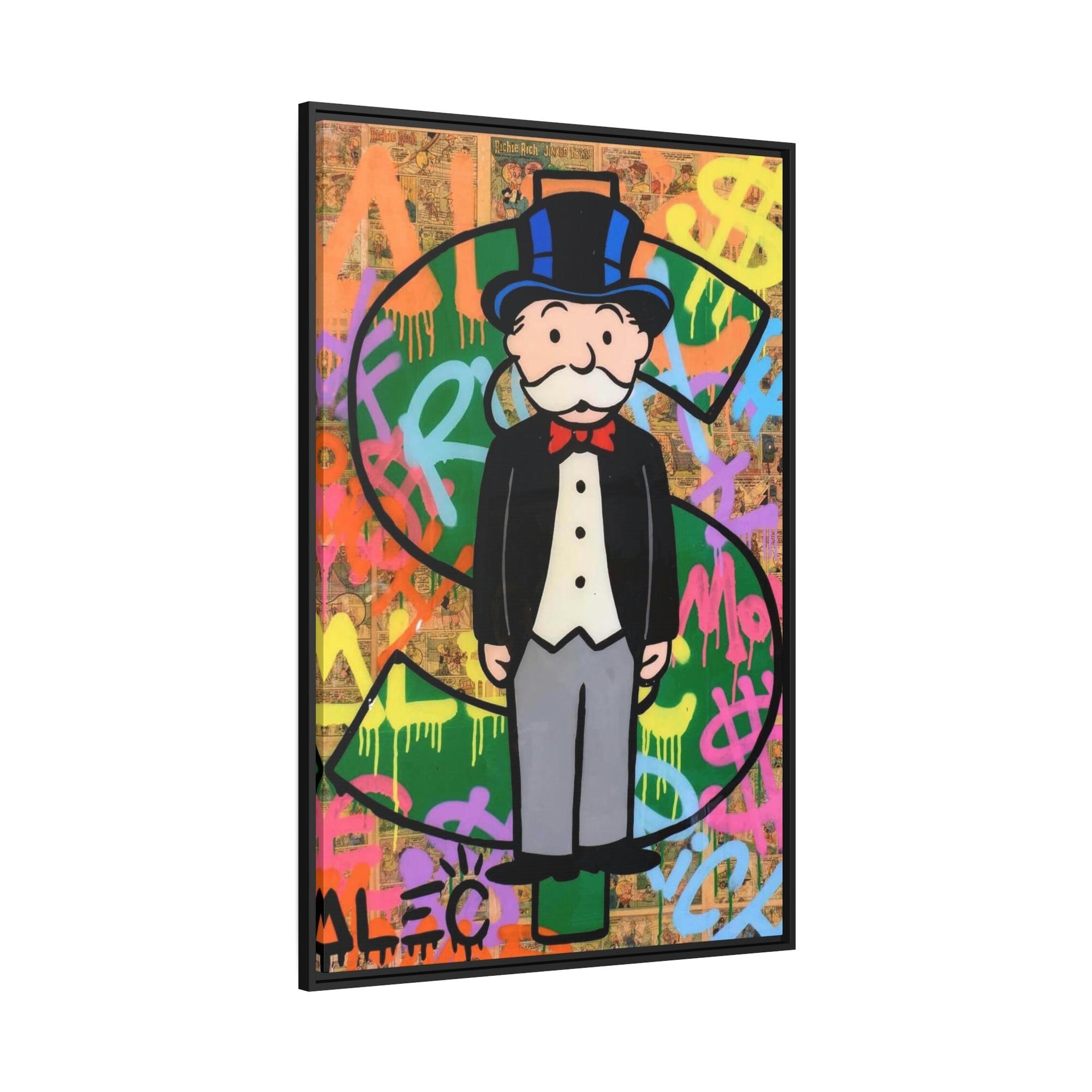 Monopoly & Motivation Monopoly Madness: Alec Monopoly Inspired Canvas and Poster Print for Art Enthusiasts