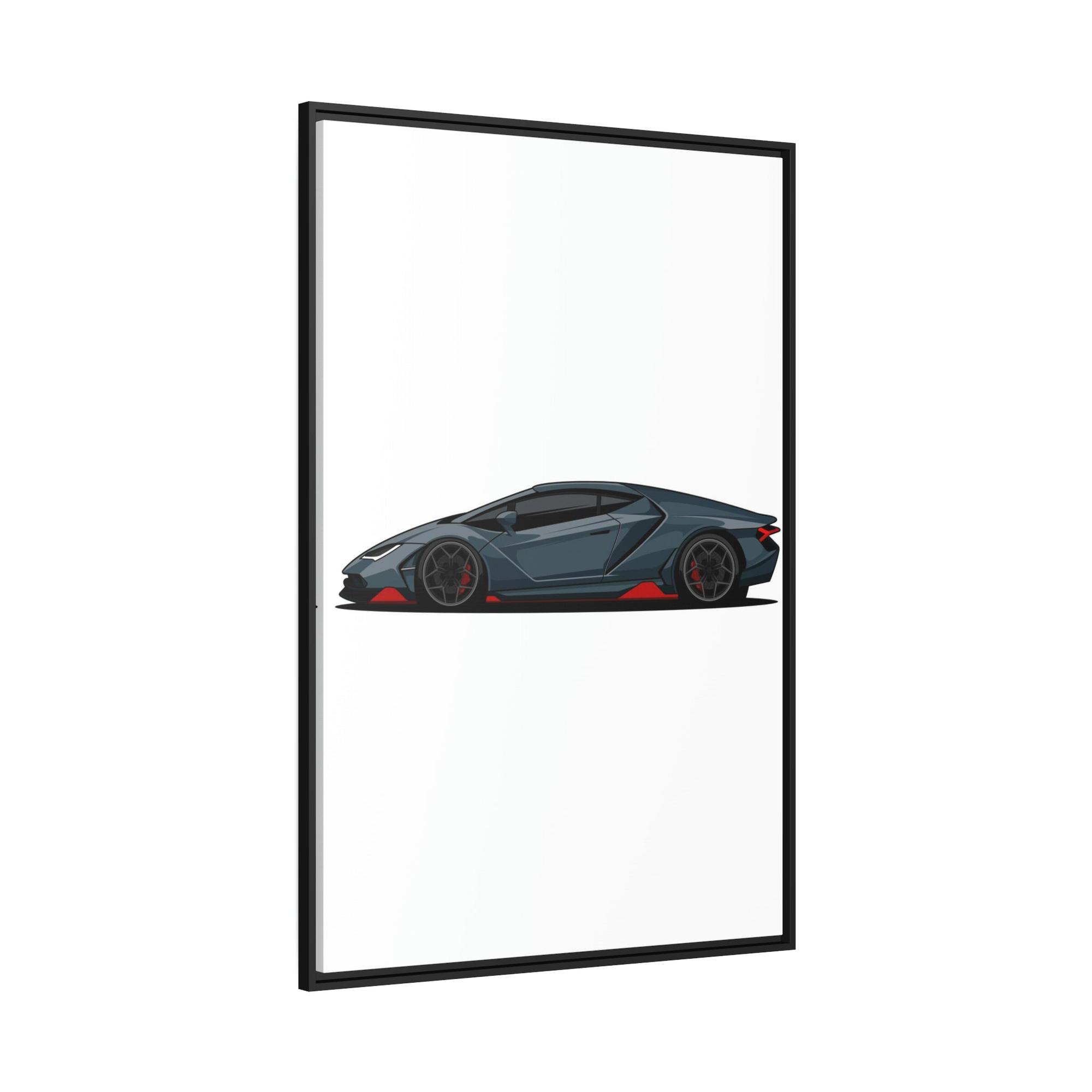 Lamborghini Dark Elegance: Black Lamborghini Framed Poster & Canvas for Wall Decor