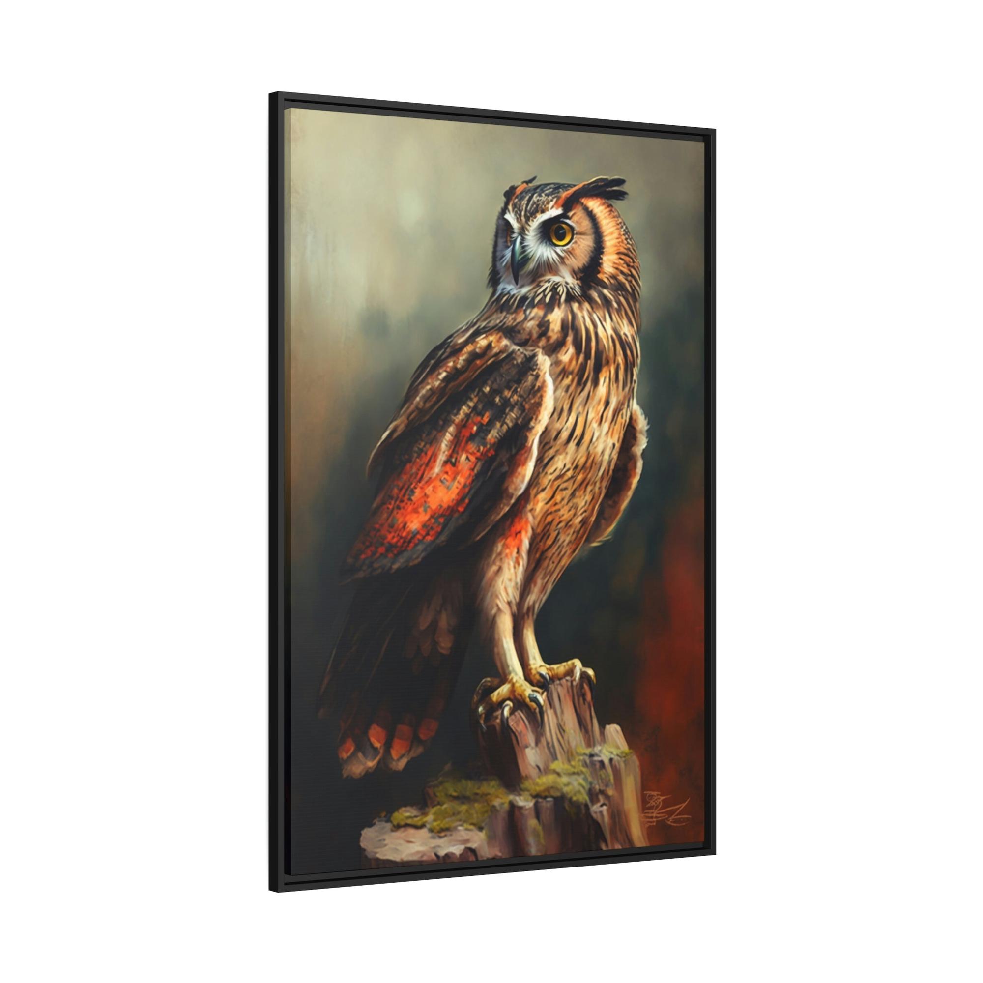 Owls The Owl's Gaze: A Painting on Canvas