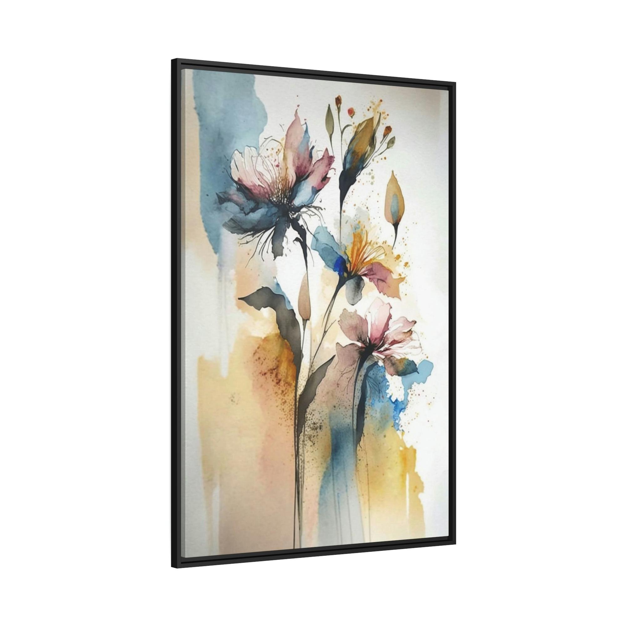 Abstract Floral Framed Poster & Canvas of Abstract Flowers: A World of Delight