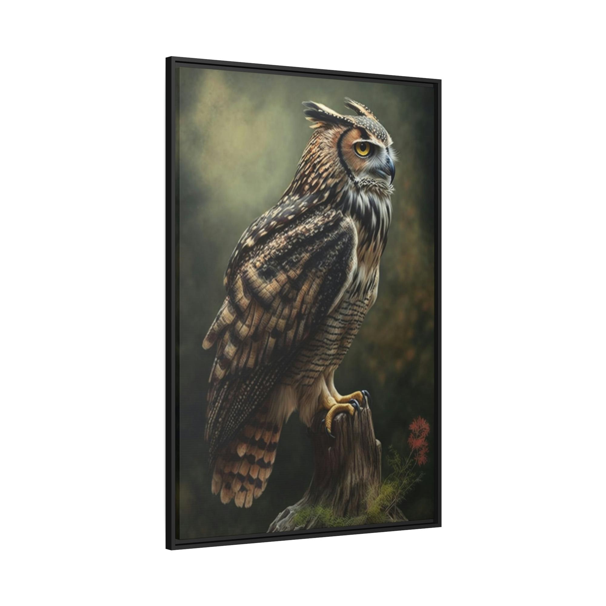 Owls Eyes of the Forest: A Painting of an Owl in its Habitat