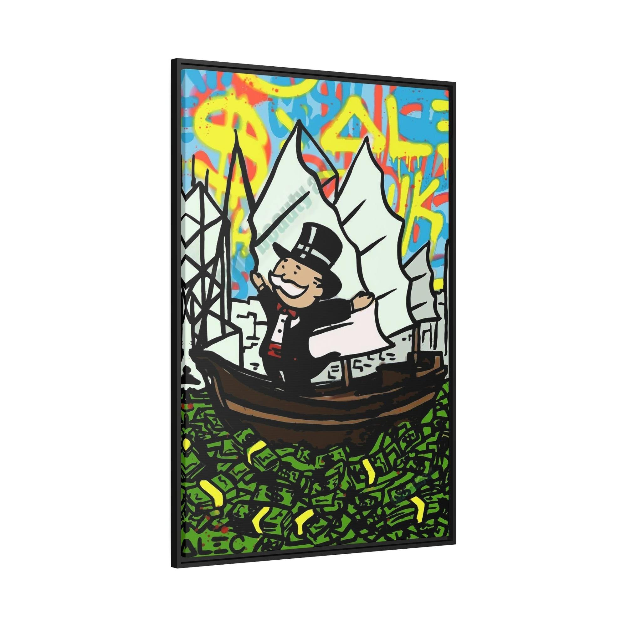 Monopoly & Motivation Playful Creativity: Artful Canvas and Poster Print of Alec Monopoly's Art
