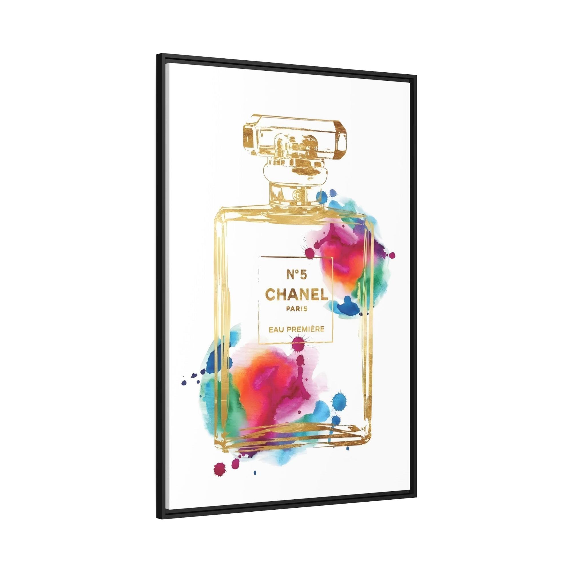 Chanel Iconic Beauty: Chanel-Inspired Print on Natural Canvas & Poster