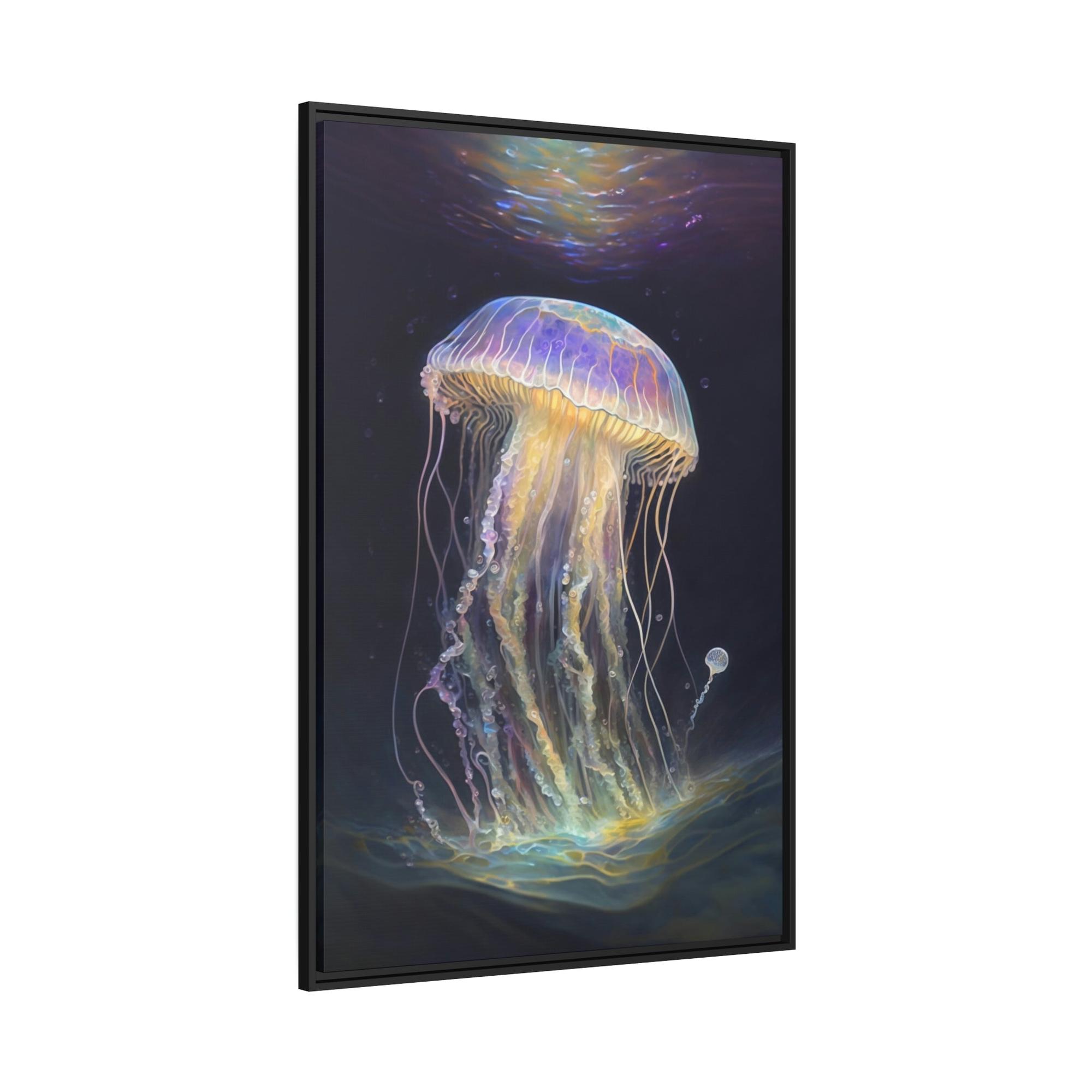 Jellyfishs Mesmerizing Ocean Life: Artistic Print on Canvas Featuring Jellyfishes