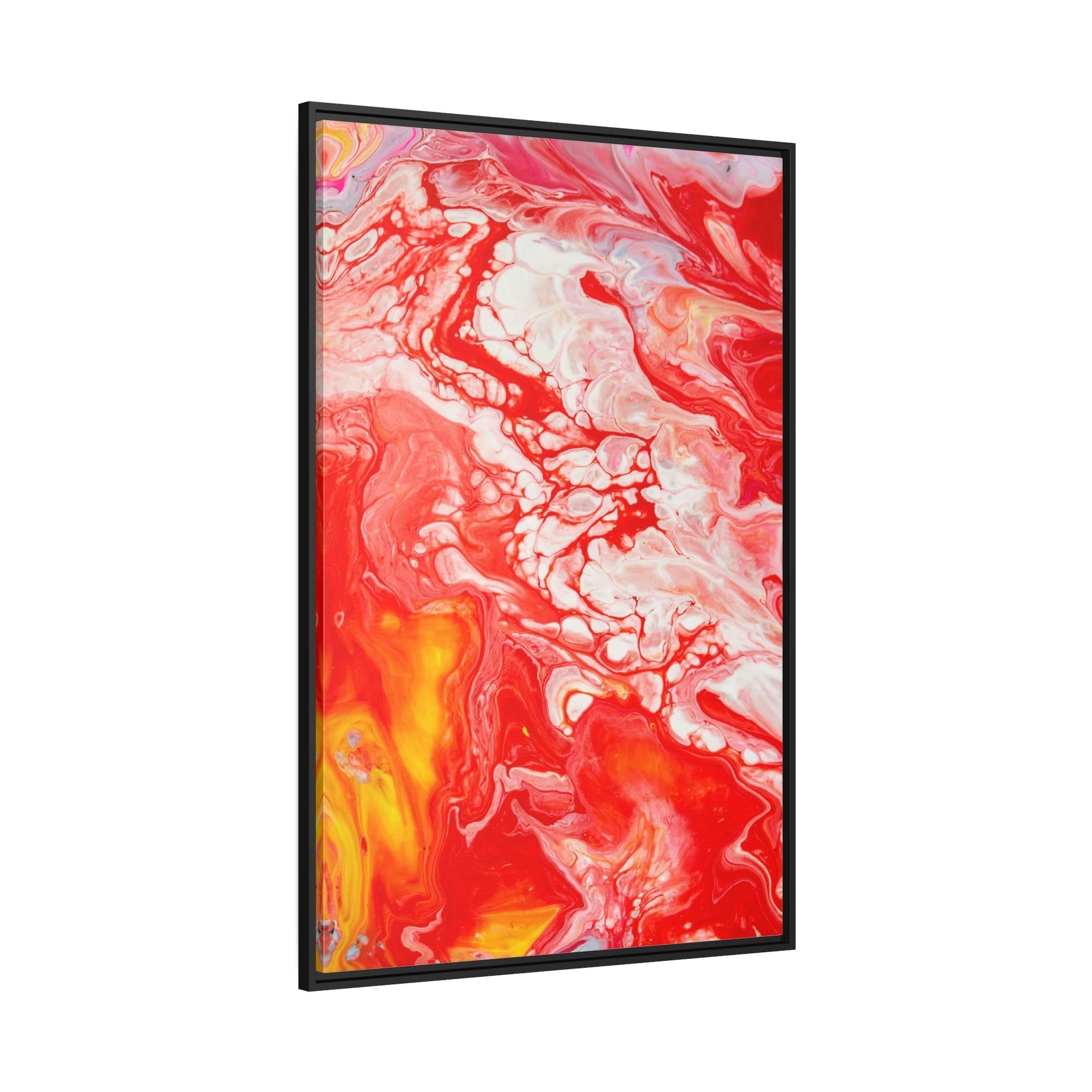 Red Abstract Art Abstract Passion: A Stunning Red Art Print on Framed Poster and Canvas