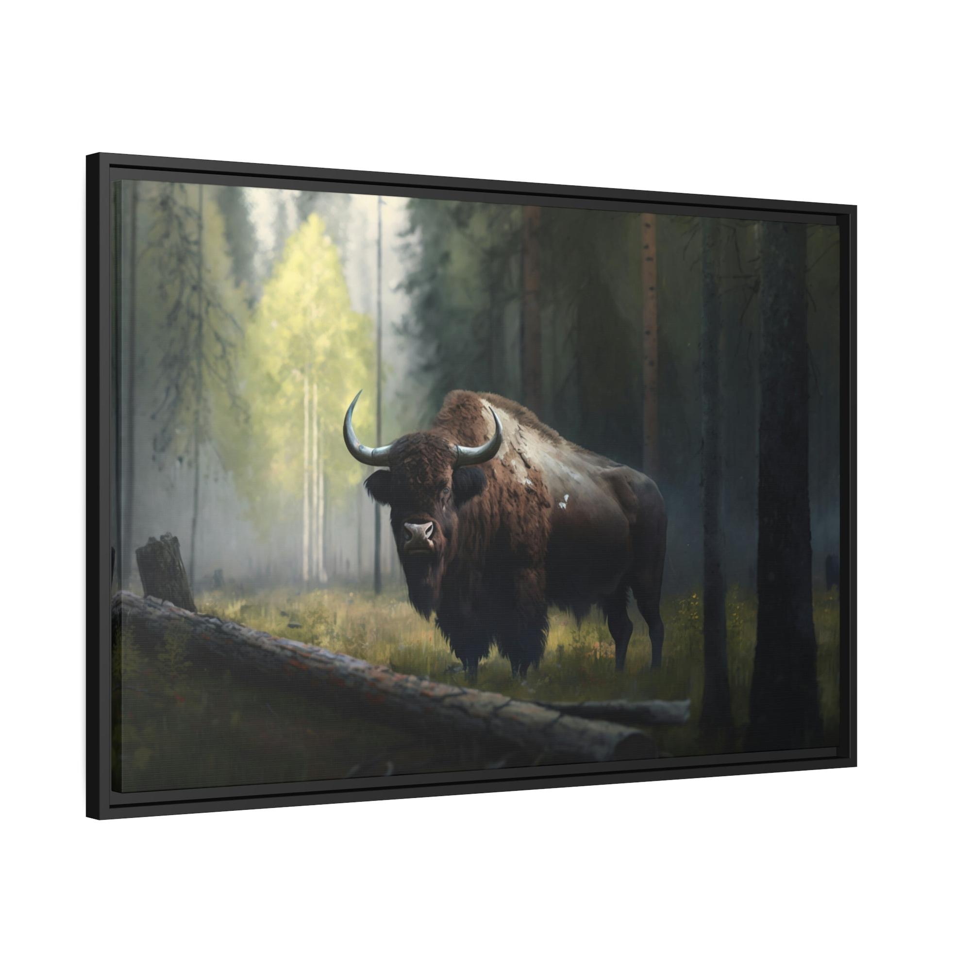 Bisons The Bison's Realm: Canvas & Poster Wall Art of Bison Roaming Free in the Wild