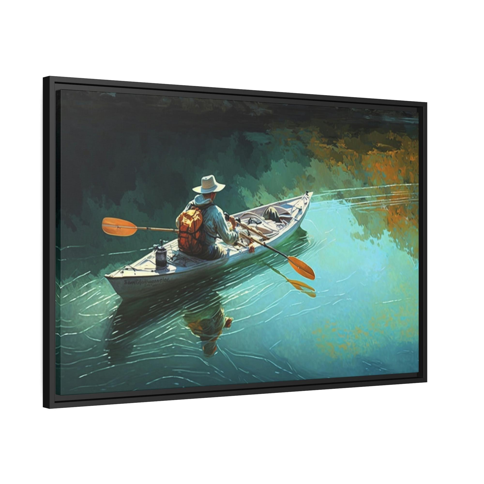 Boating Boating Adventure: Framed Canvas and Print with Scenic Boating Art
