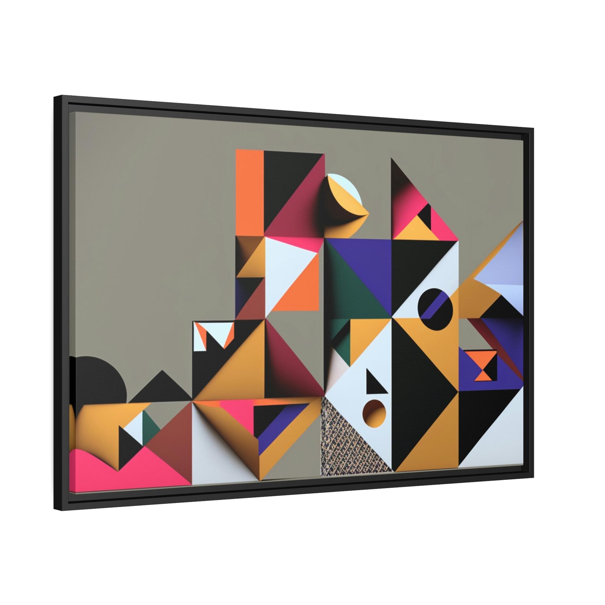 Abstract Geometric Framed Poster & Canvas of Abstract Symmetry: A Kaleidoscope of Colors