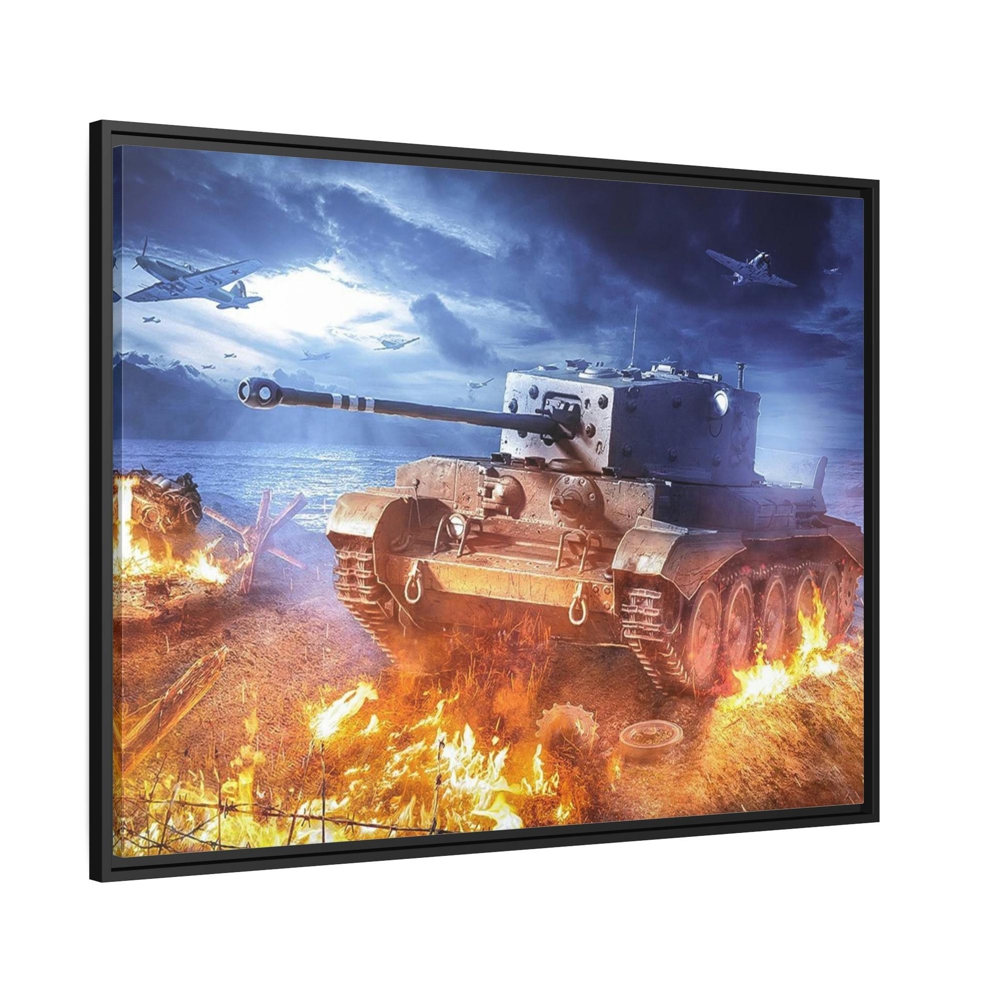 World Of Tanks The Battle Unfolds: Dynamic World of Tanks Framed Canvas & Poster Wall Art