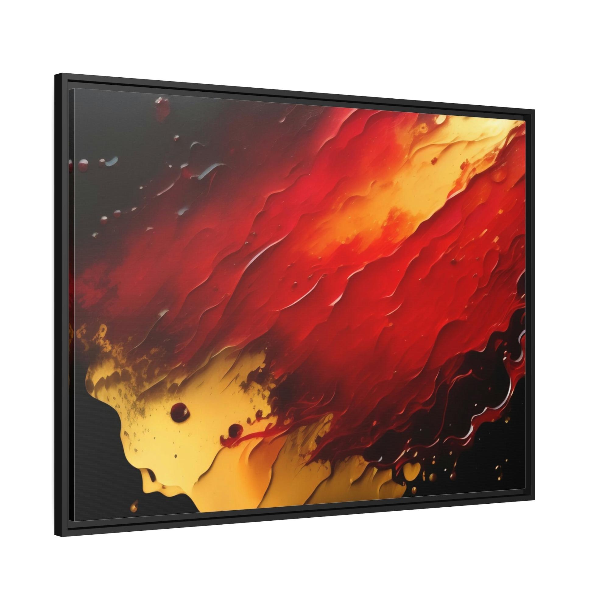 Red Abstract Art Shades of Passion: A Red Abstract Art Print on Poster and Canvas