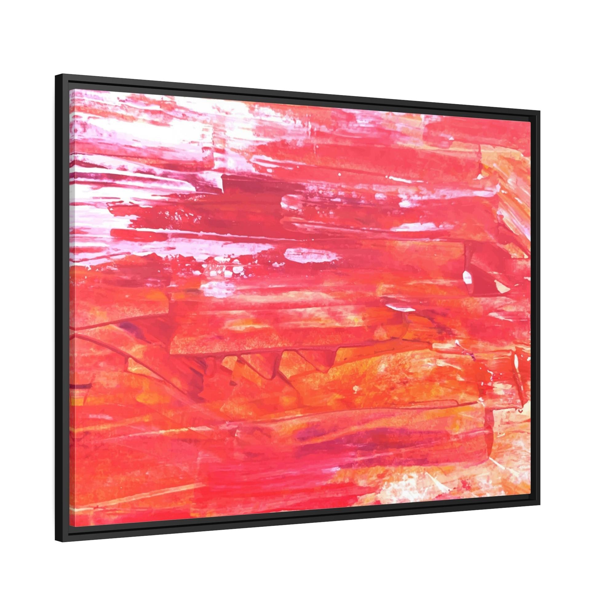 Red Abstract Art Red Inspiration: A Mesmerizing Print on Natural Canvas for Your Wall Decor