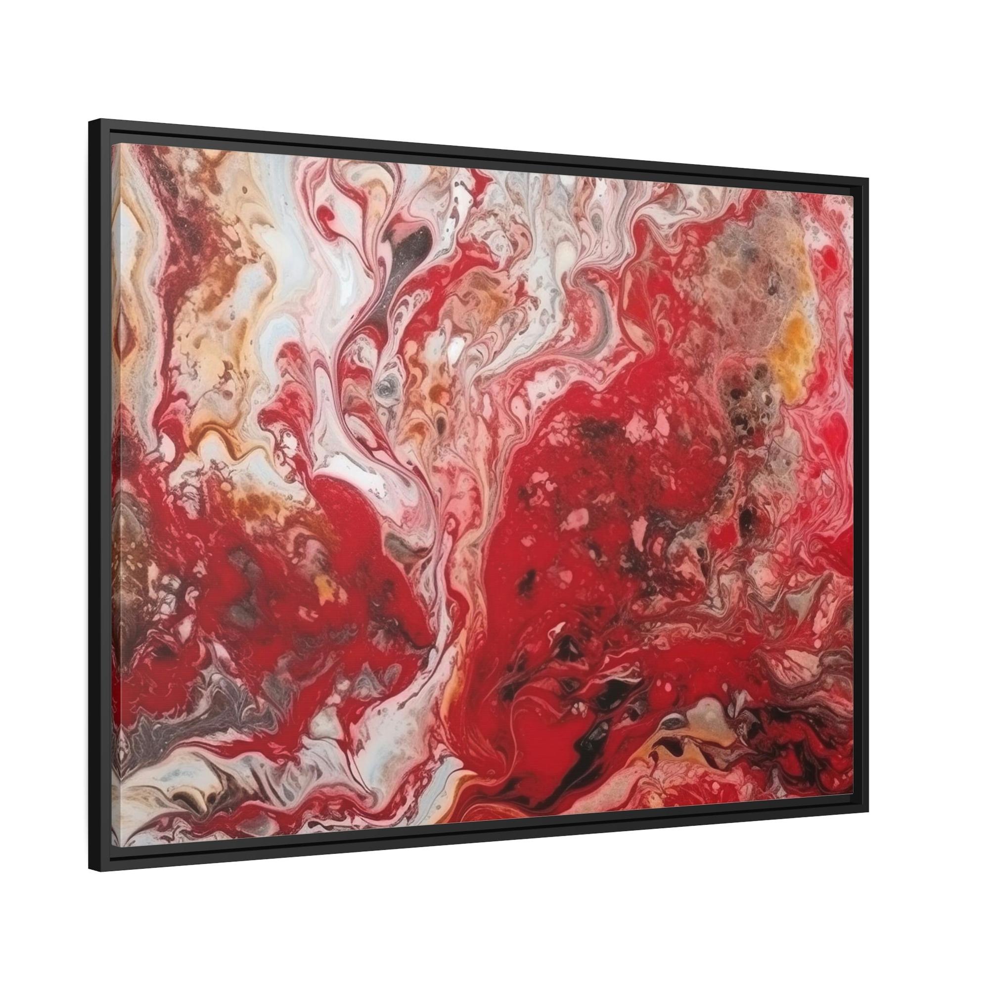 Red Abstract Art Passionate Red: A Stunning Print on Canvas for Your Modern Home