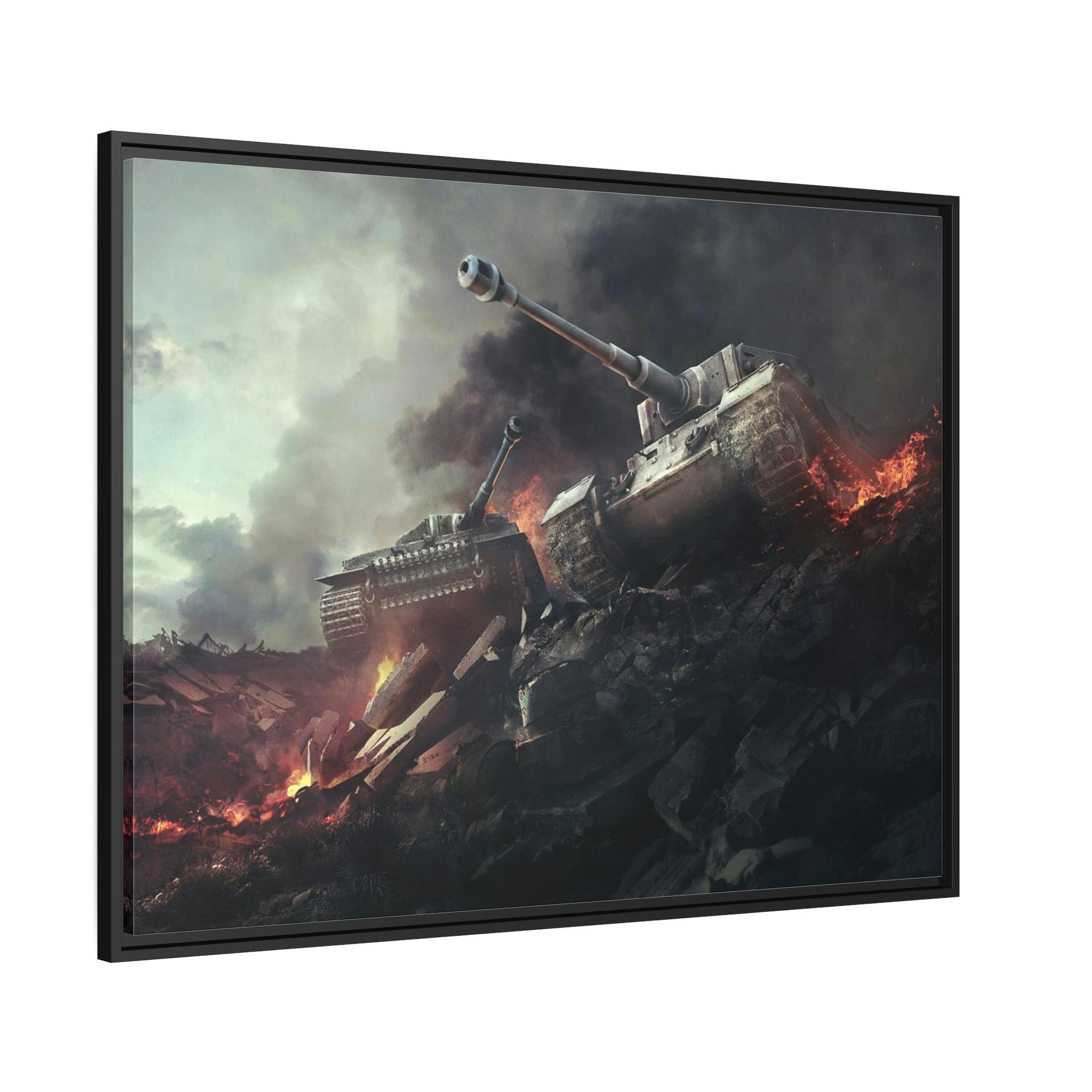 World Of Tanks In the Line of Fire: Striking World of Tanks Canvas & Poster Wall Art