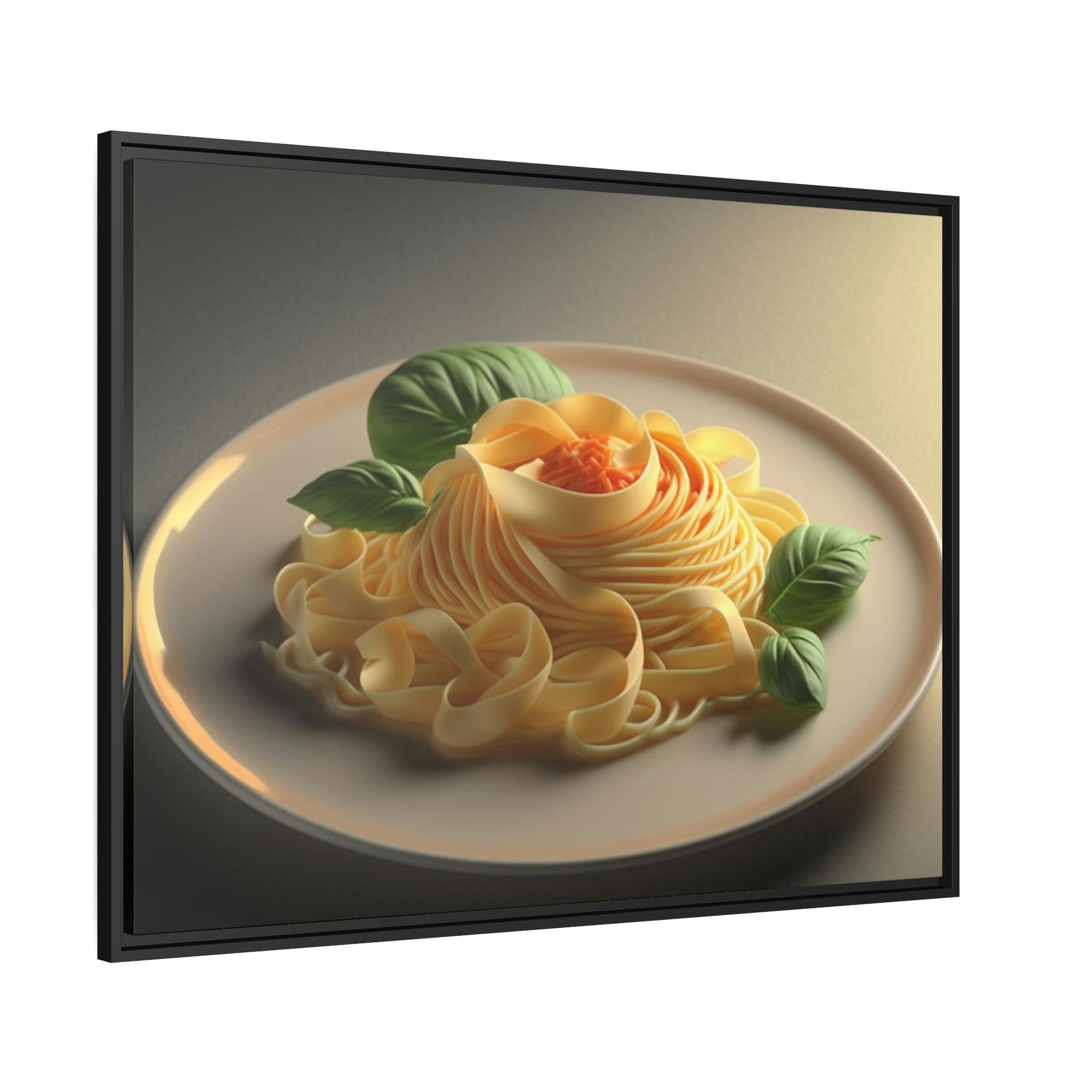 Pasta Pasta Perfection: Beautiful Canvas Print of a Plate of Spaghetti