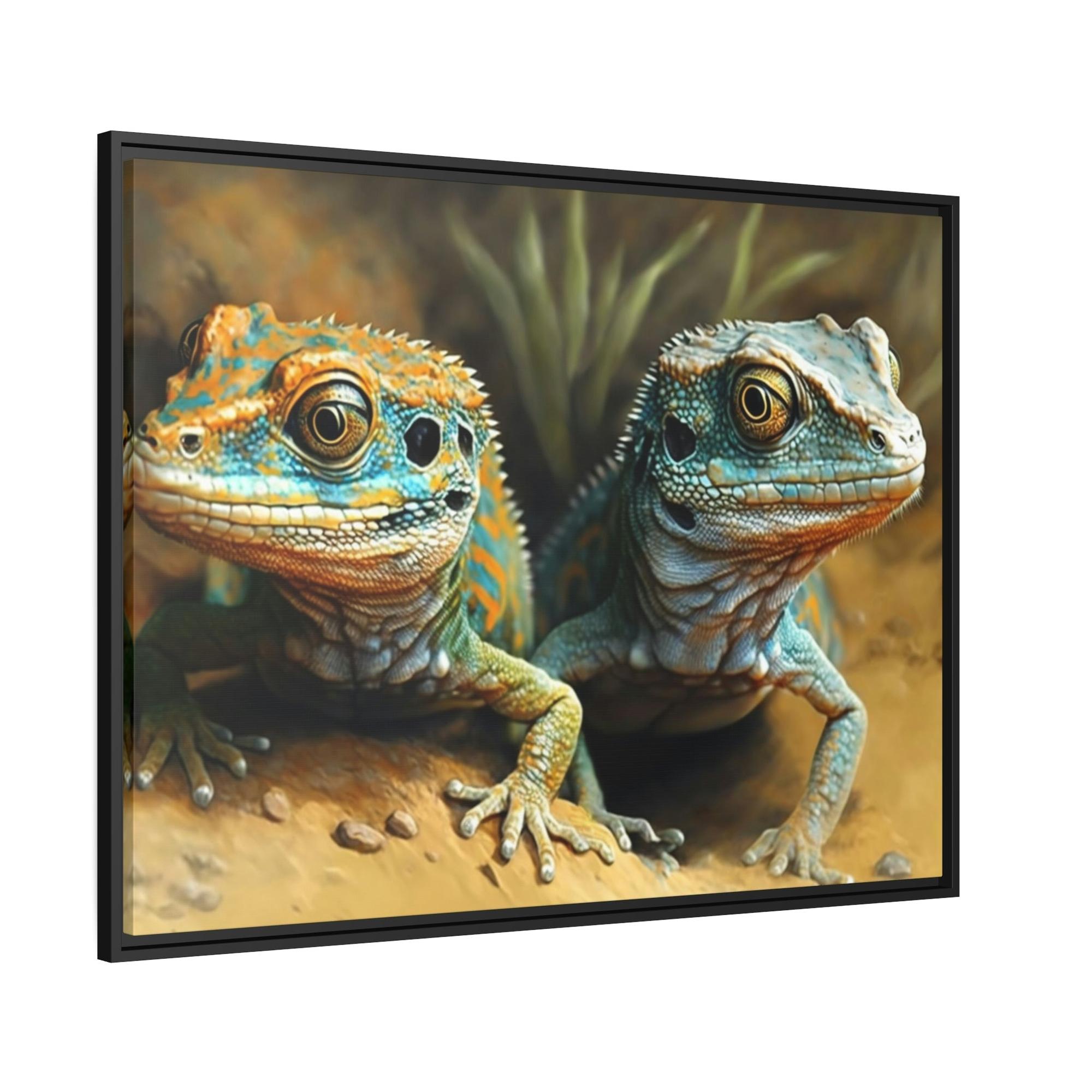 Lizards Lizard Kingdom: Canvas Print of Lizards in their Natural Habitat