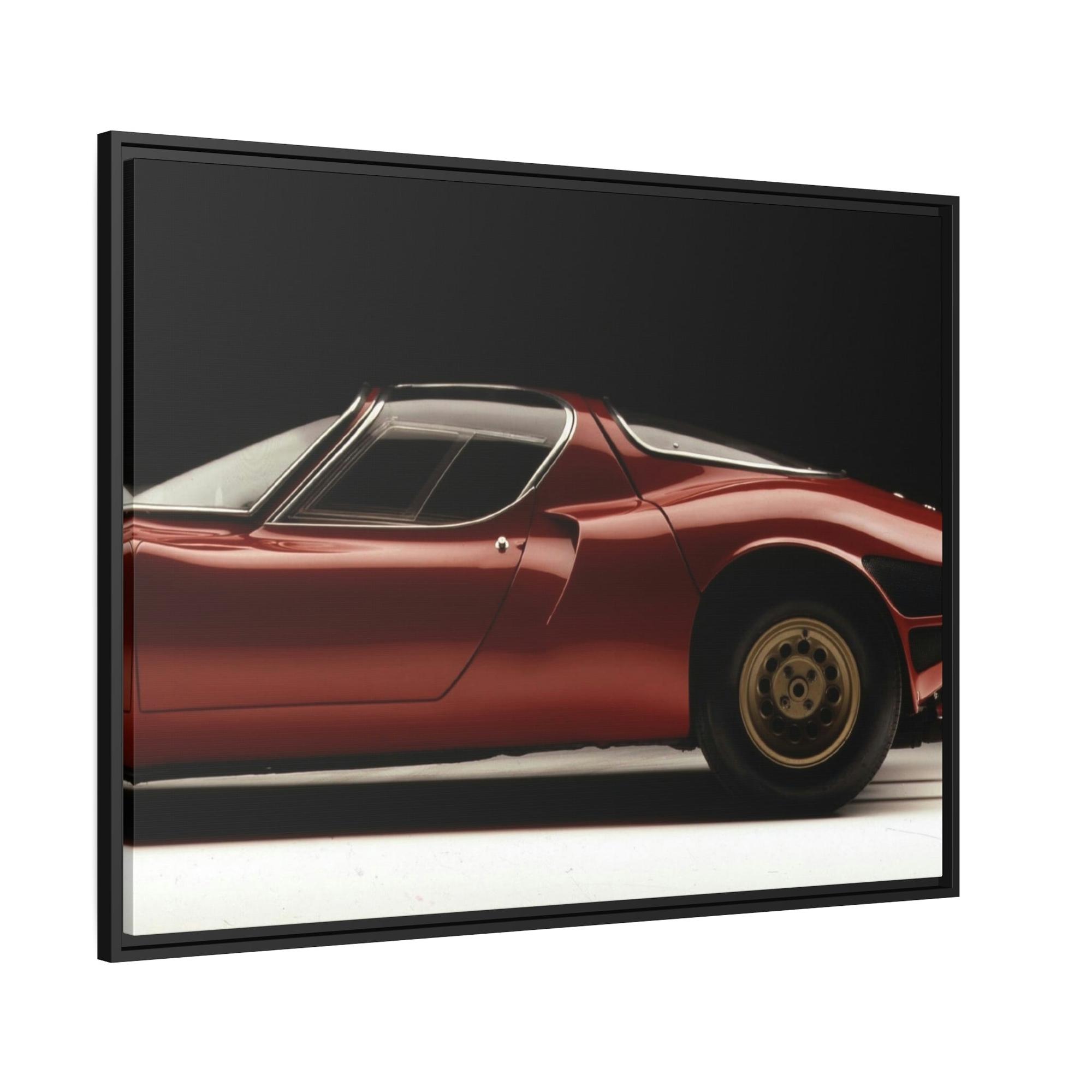 Alfa Romeo Vintage Beauty: A Framed Canvas of an Alfa Romeo Classic Car