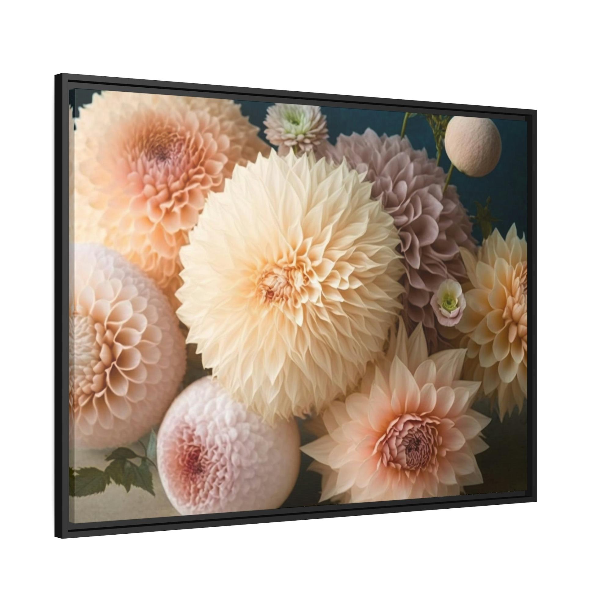 Dahlias Dahlias in Bloom: A Natural Canvas & Poster Print of Stunning Flowers
