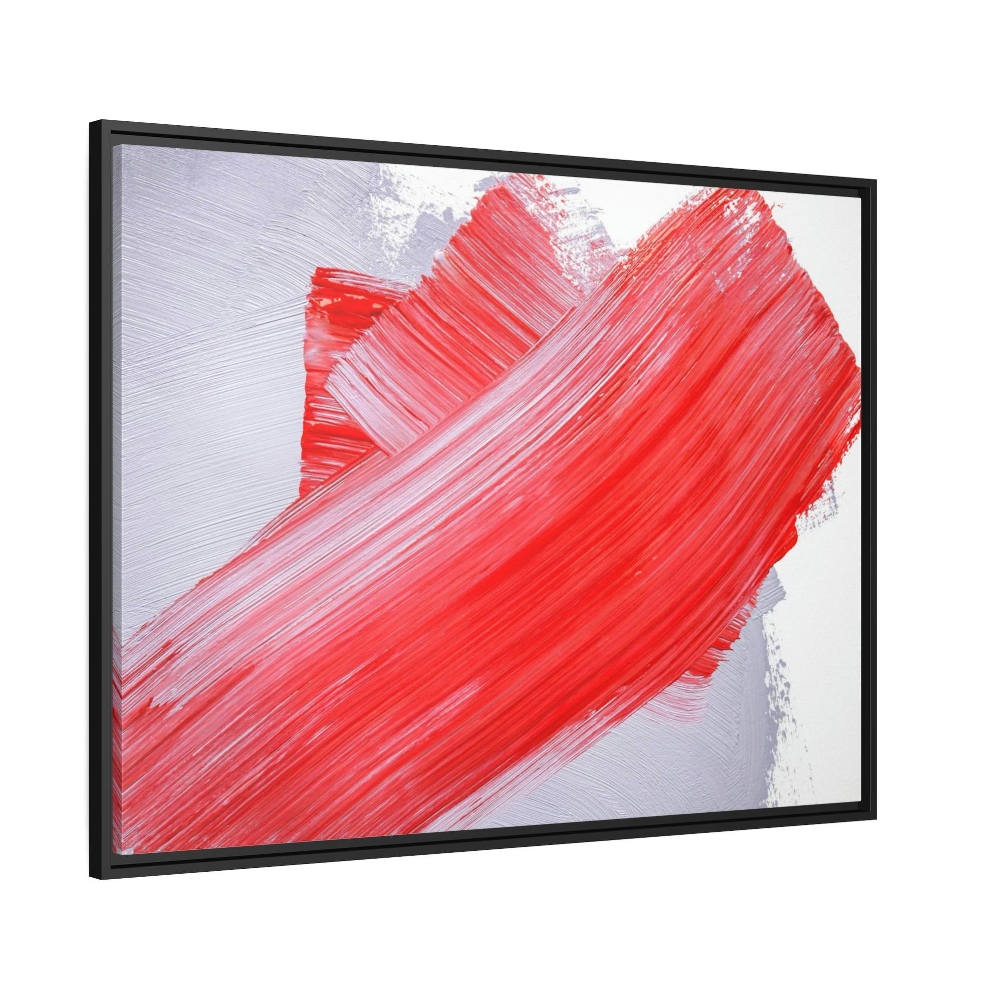 Red Abstract Art Red Abstract Delight: Natural Canvas and Framed Poster for Your Wall Art