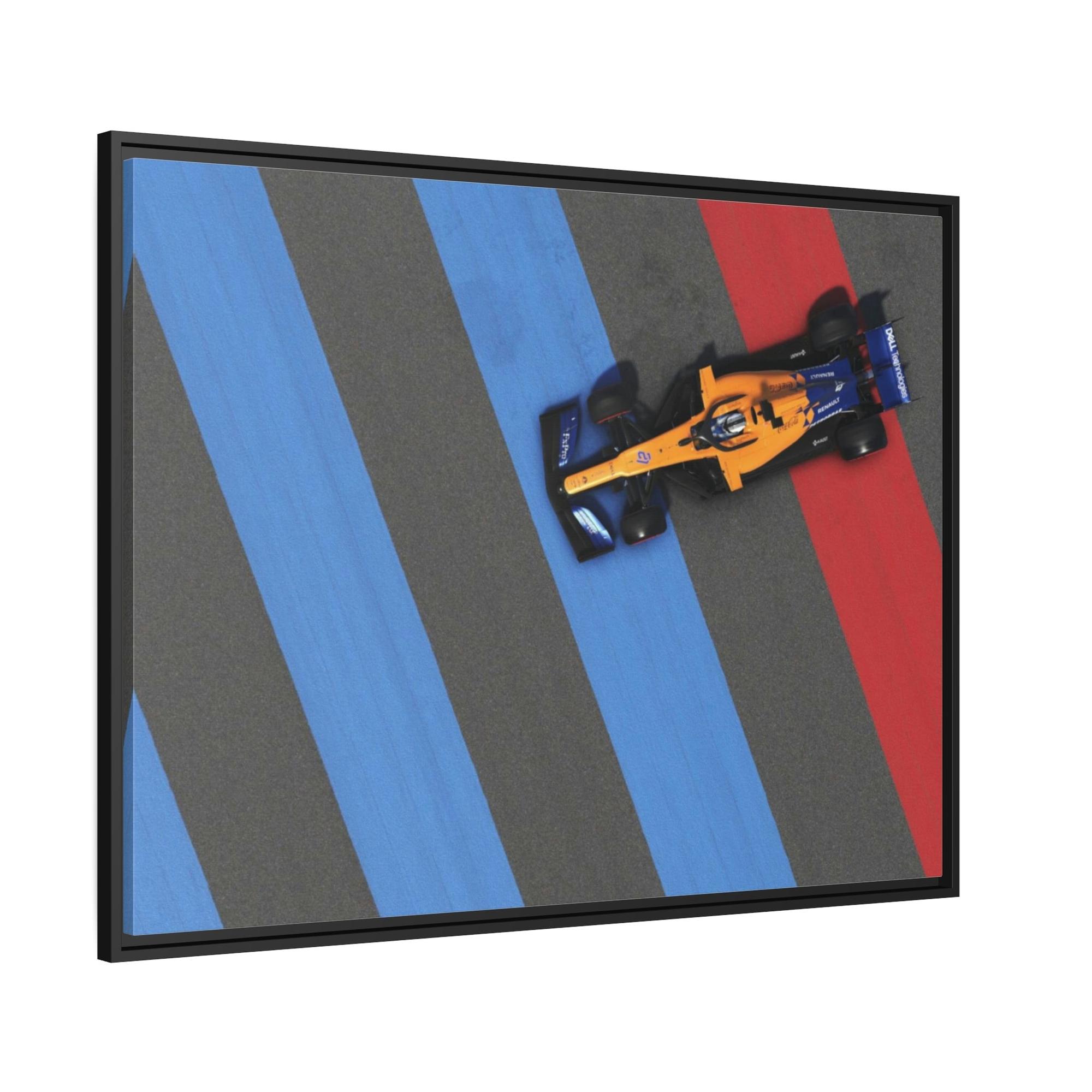 F1 Racing Thrills: Framed Poster & Canvas of F1 Cars in Action