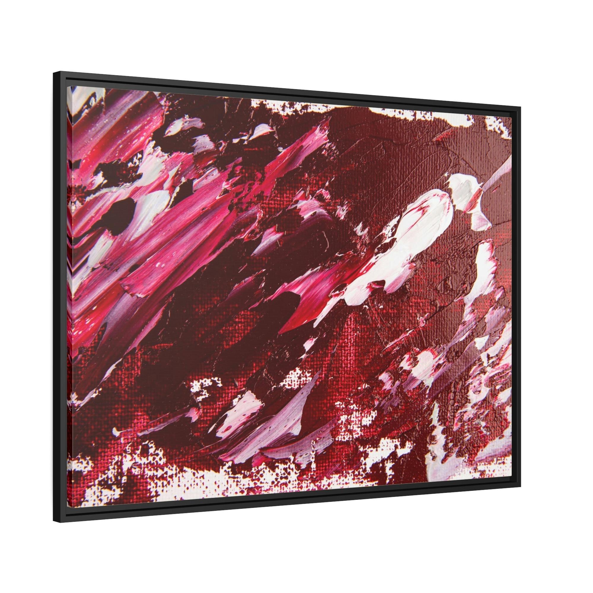 Red Abstract Art Red Fireworks: A Vibrant Print on Natural Canvas to Brighten Your Room