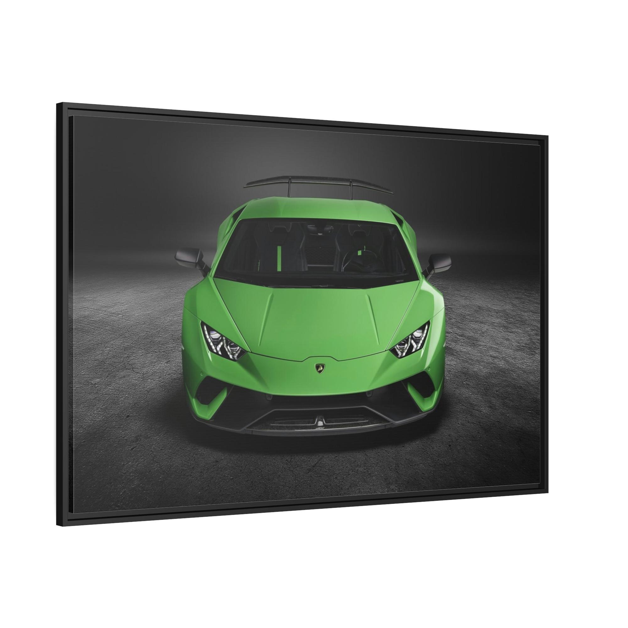 Lamborghini Italian Beauty on Canvas: Lamborghini Wall Art on Natural Canvas