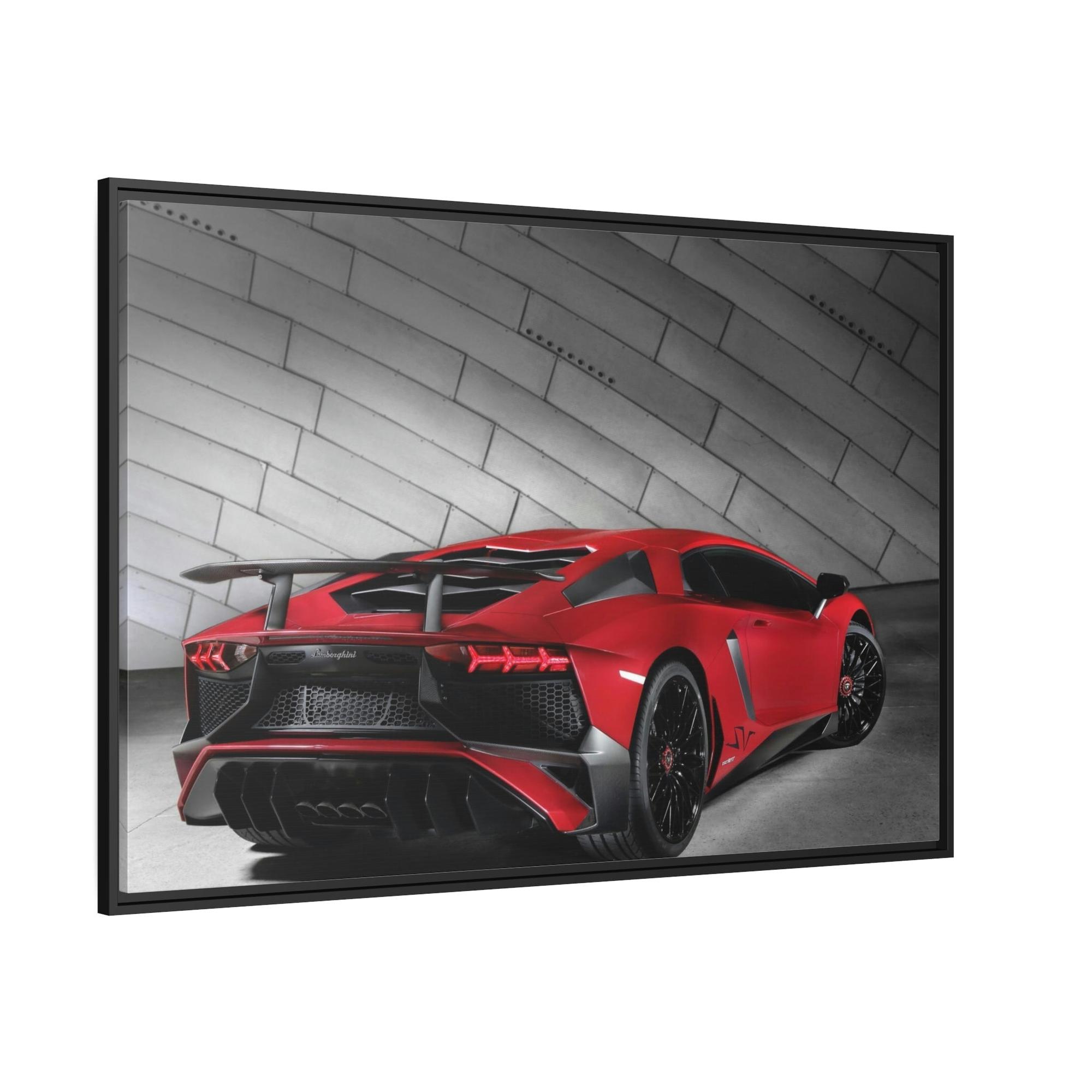 Lamborghini Luxury on Wheels: Framed Canvas of Lamborghini for Art Lovers