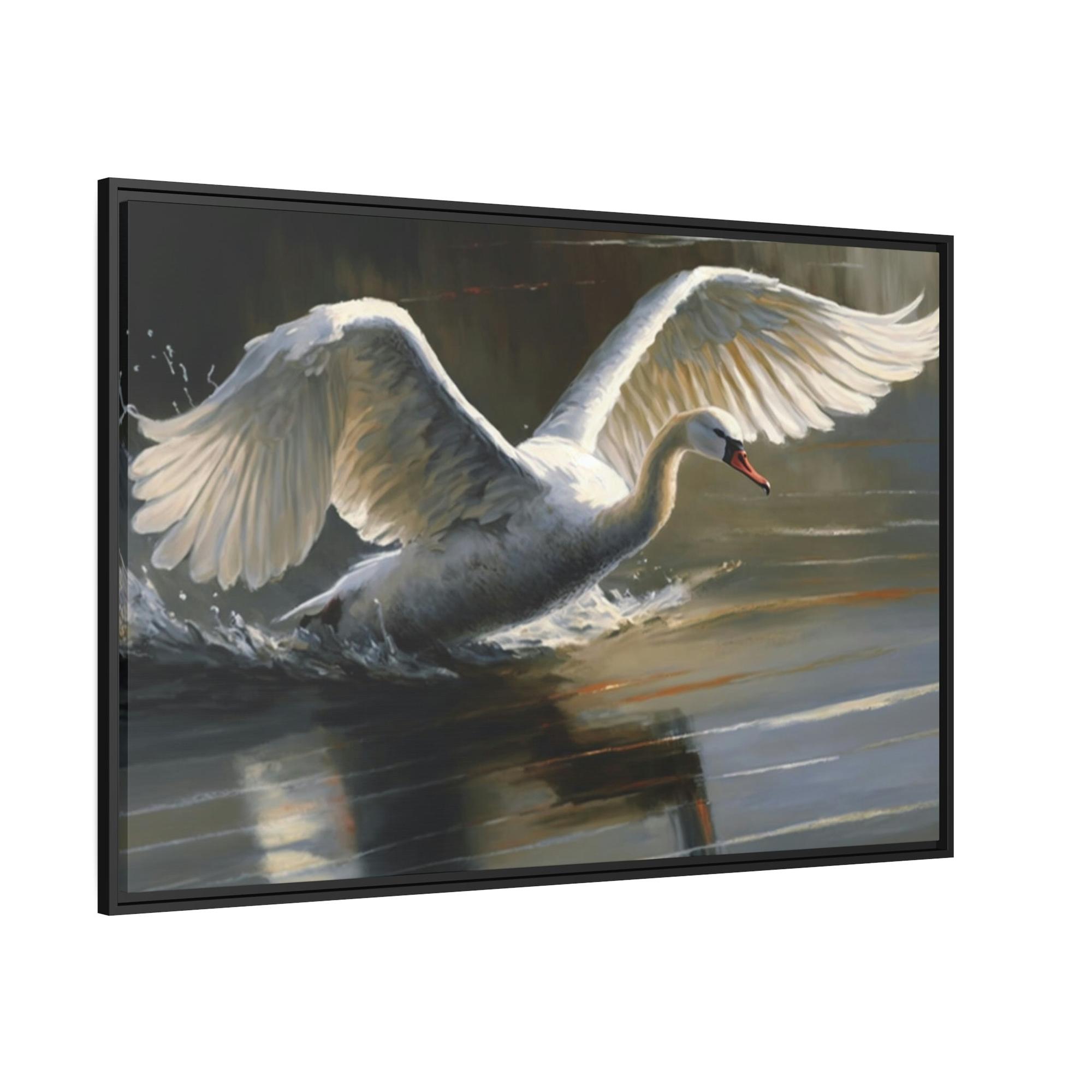 Swans Swan Elegance: A Sophisticated and Luxurious Painting on Canvas