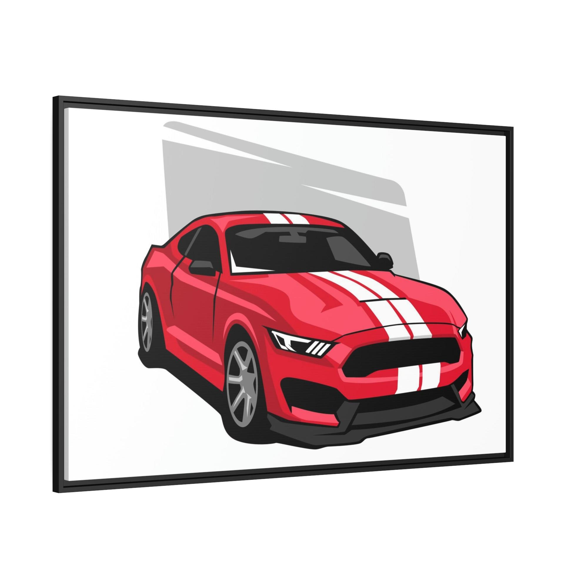 Mustang Wild and Free: Mustang Art Print on Canvas & Poster Framed Wall Art