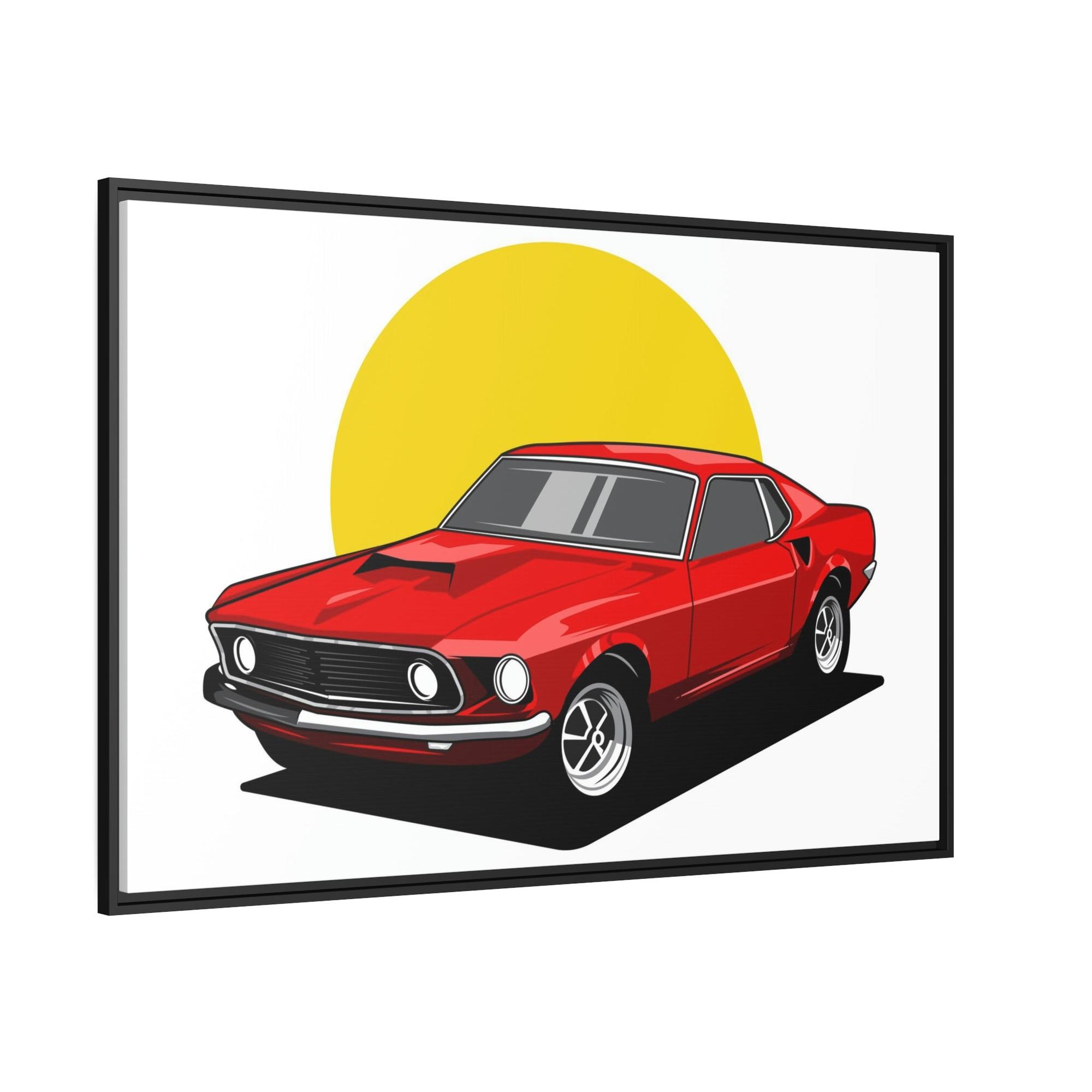 Mustang Graceful Power: Mustang Wall Art on Natural Canvas and Poster