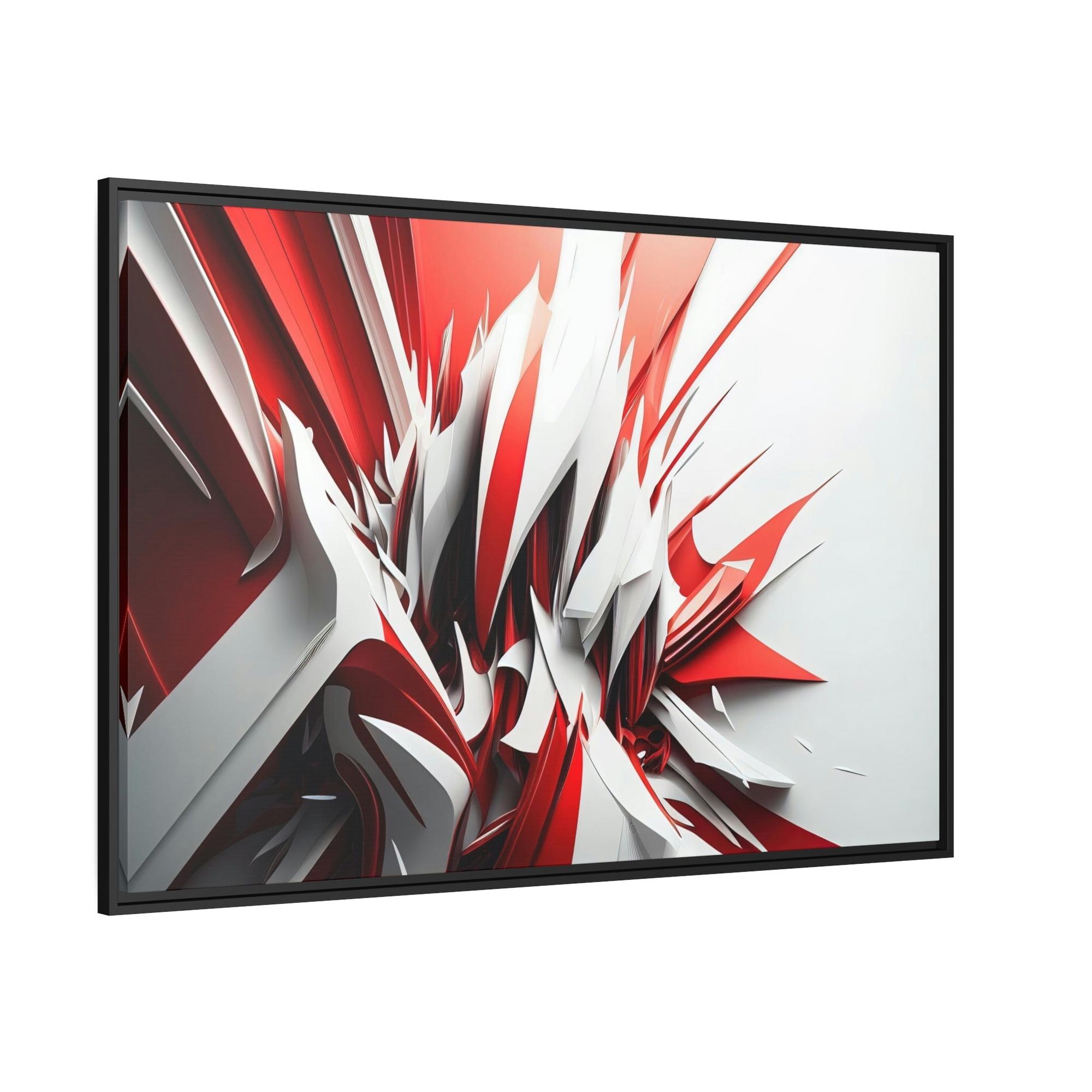 undefined The Art of Intensity: Red Abstract Print on Canvas and Wall Art