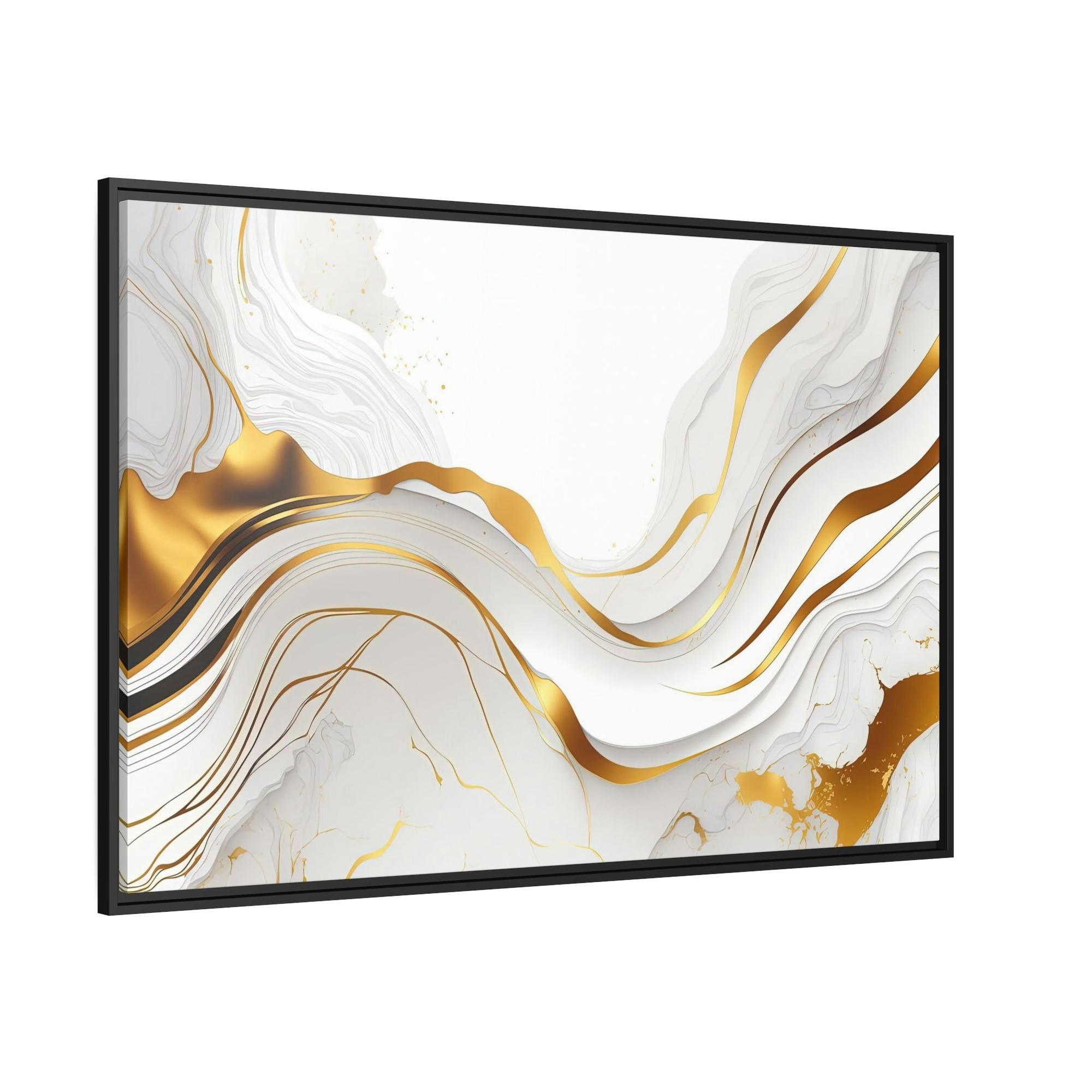 Gold Abstract Art Golden Serenity: Elegant Gold Abstract Canvas & Poster Wall Decor