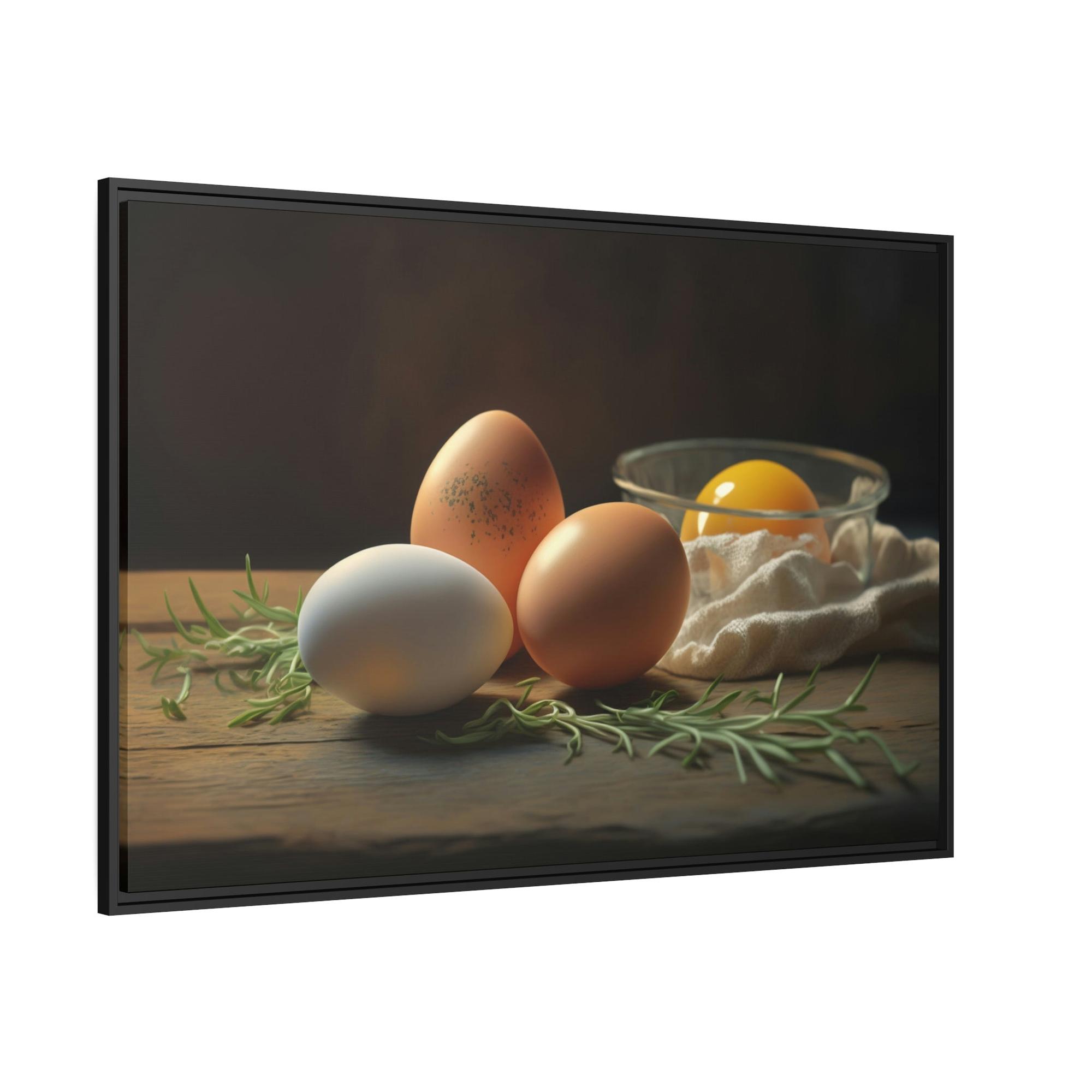 Eggs Eggstract Shapes: A Contemporary Painting of Geometric Forms Featuring Eggs