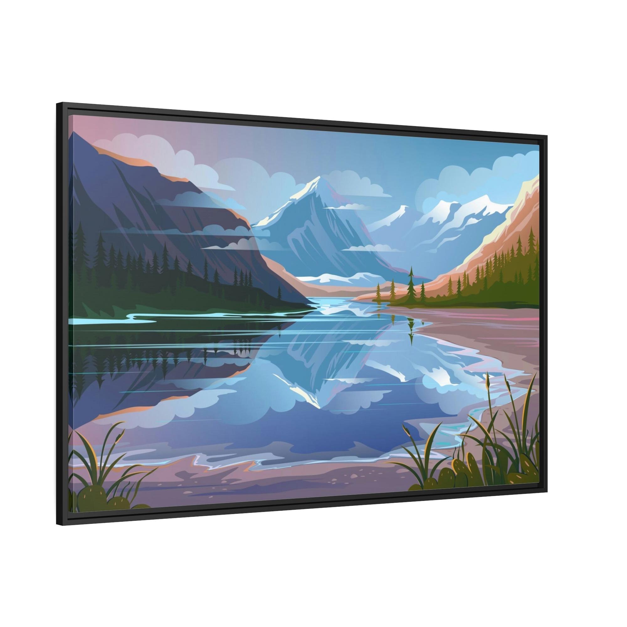 Lakes And Rivers Reflections of Serenity: Natural Canvas Wall Art of Tranquil Lakes and Rivers