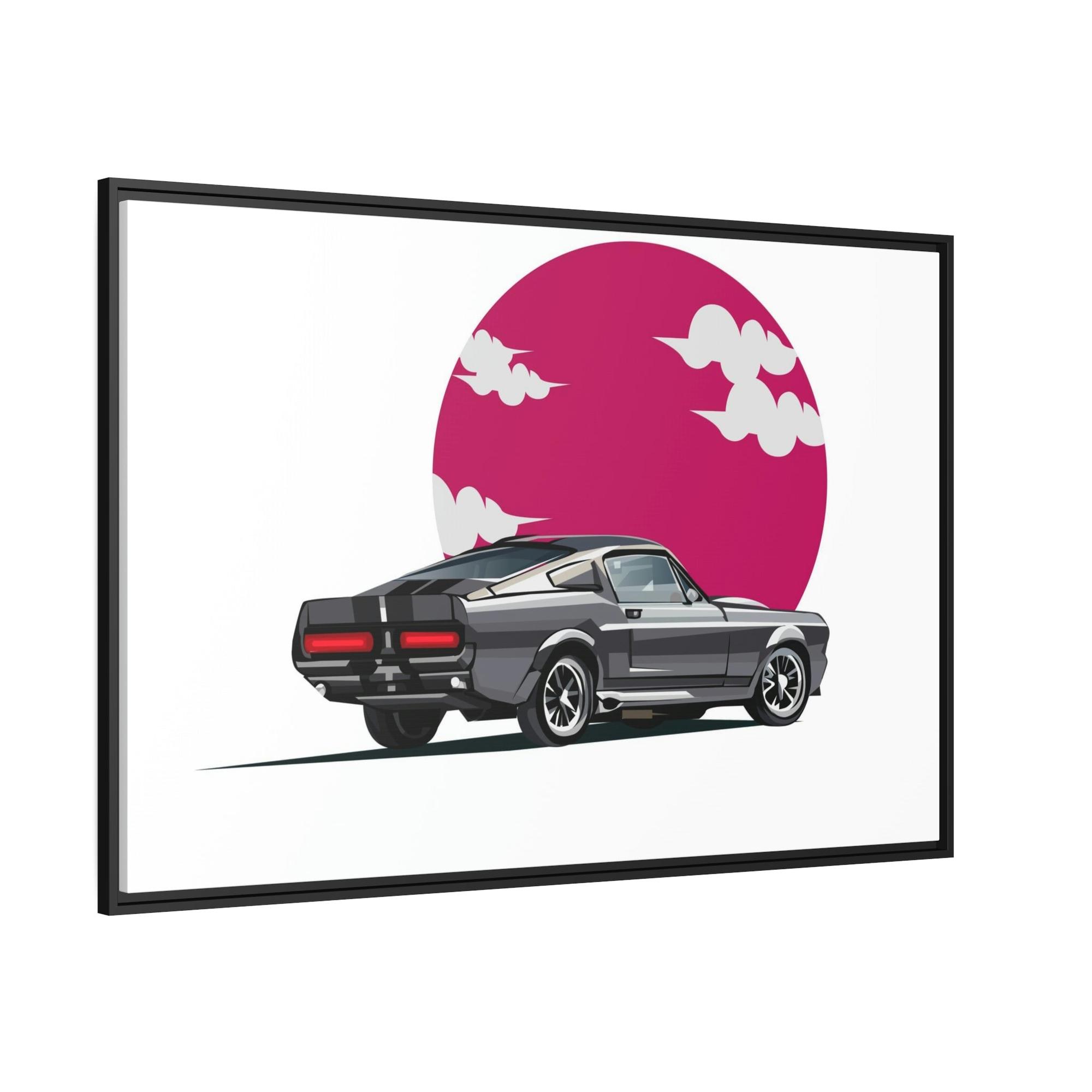 Mustang Iconic Mustang: Framed Poster and Art Print on Canvas