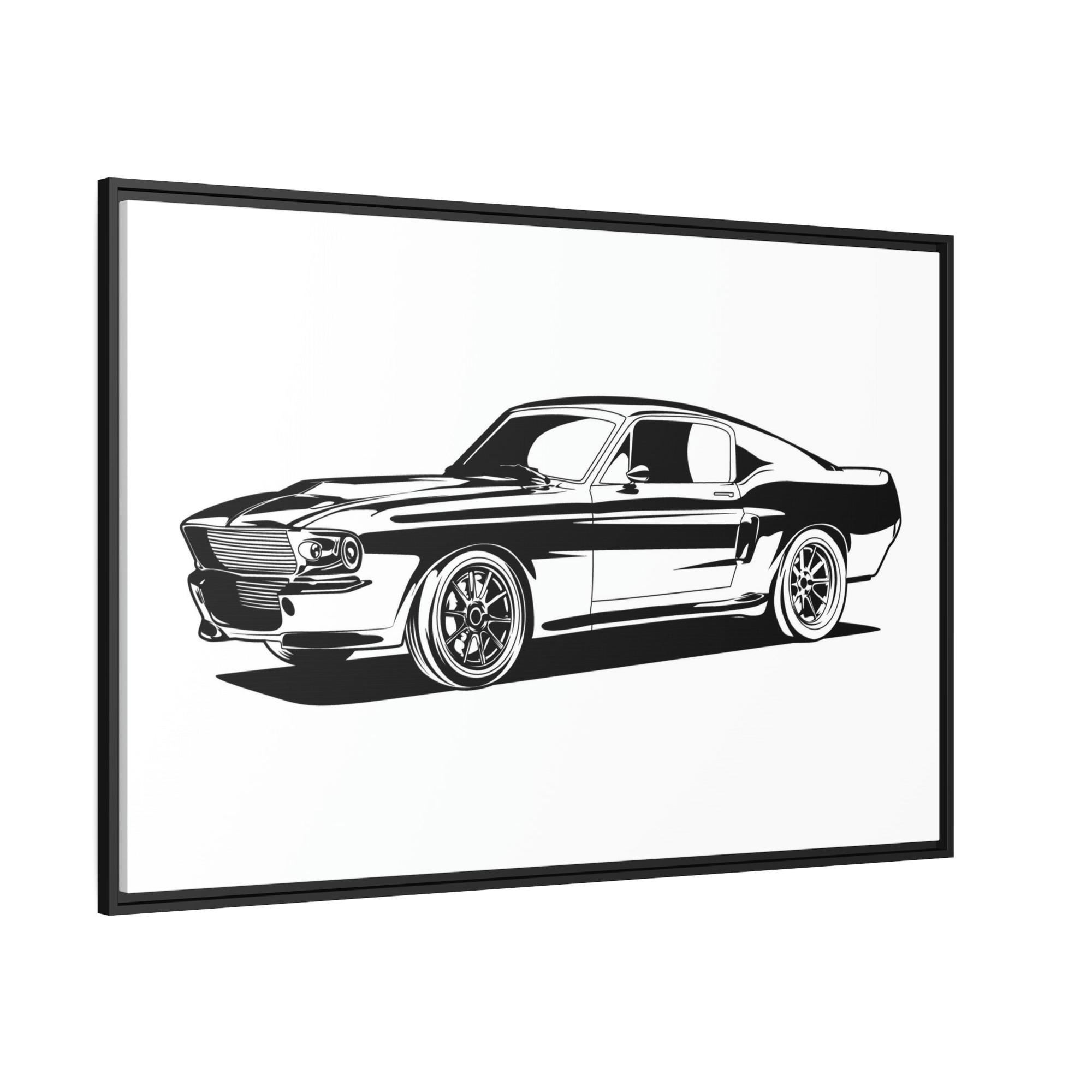 Mustang Racing Spirit: Mustang Framed Canvas Print and Wall Art