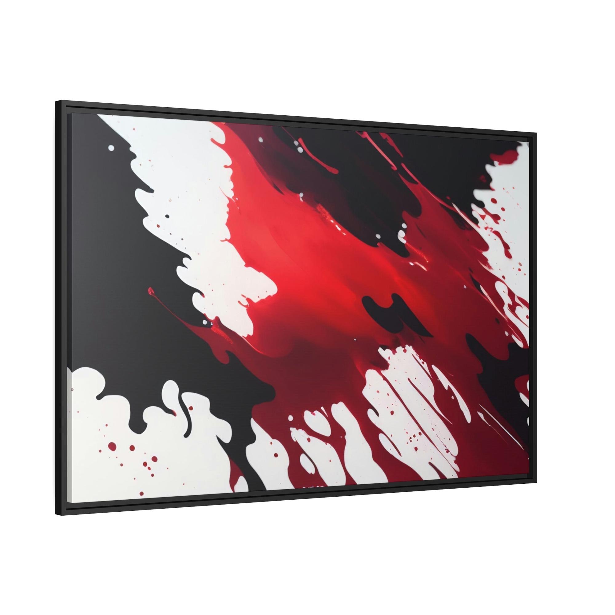Red Abstract Art Bold and Striking: Red Abstract Canvas and Framed Poster