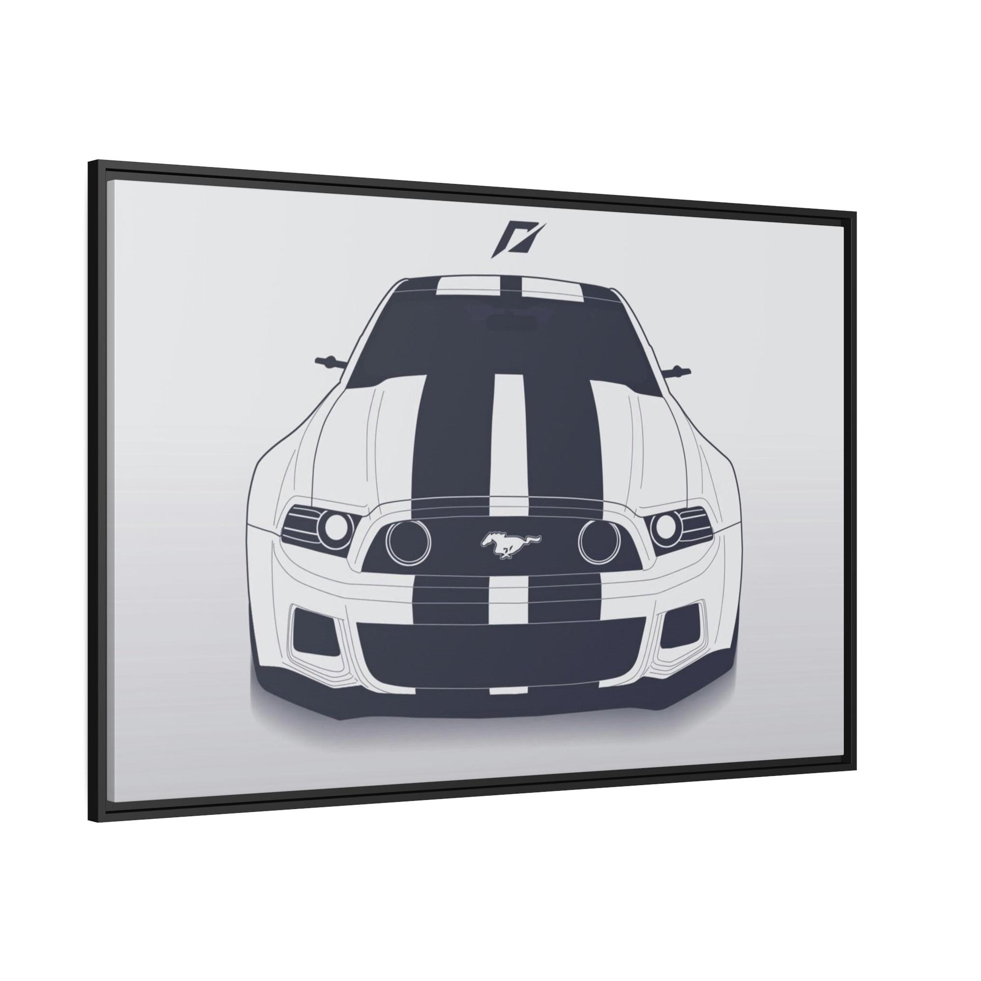 Mustang The Art of Speed: Framed Canvas Poster Featuring a Mustang Sports Car