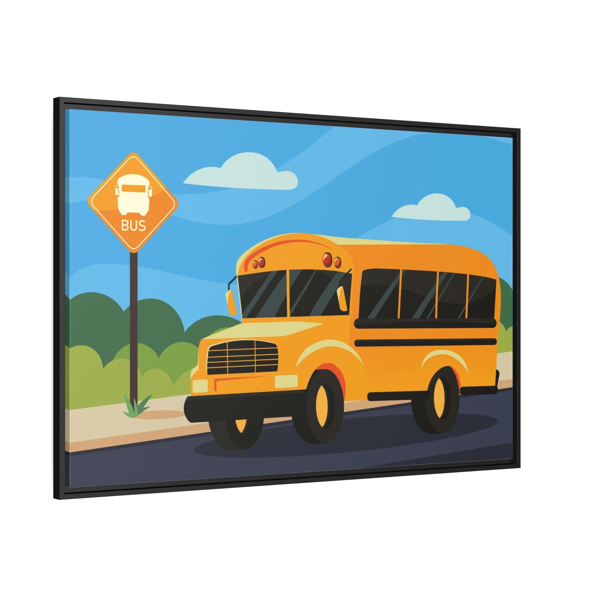 Bus Cityscape Symphony: Harmonizing Bus and Canvas & Poster Wall Art