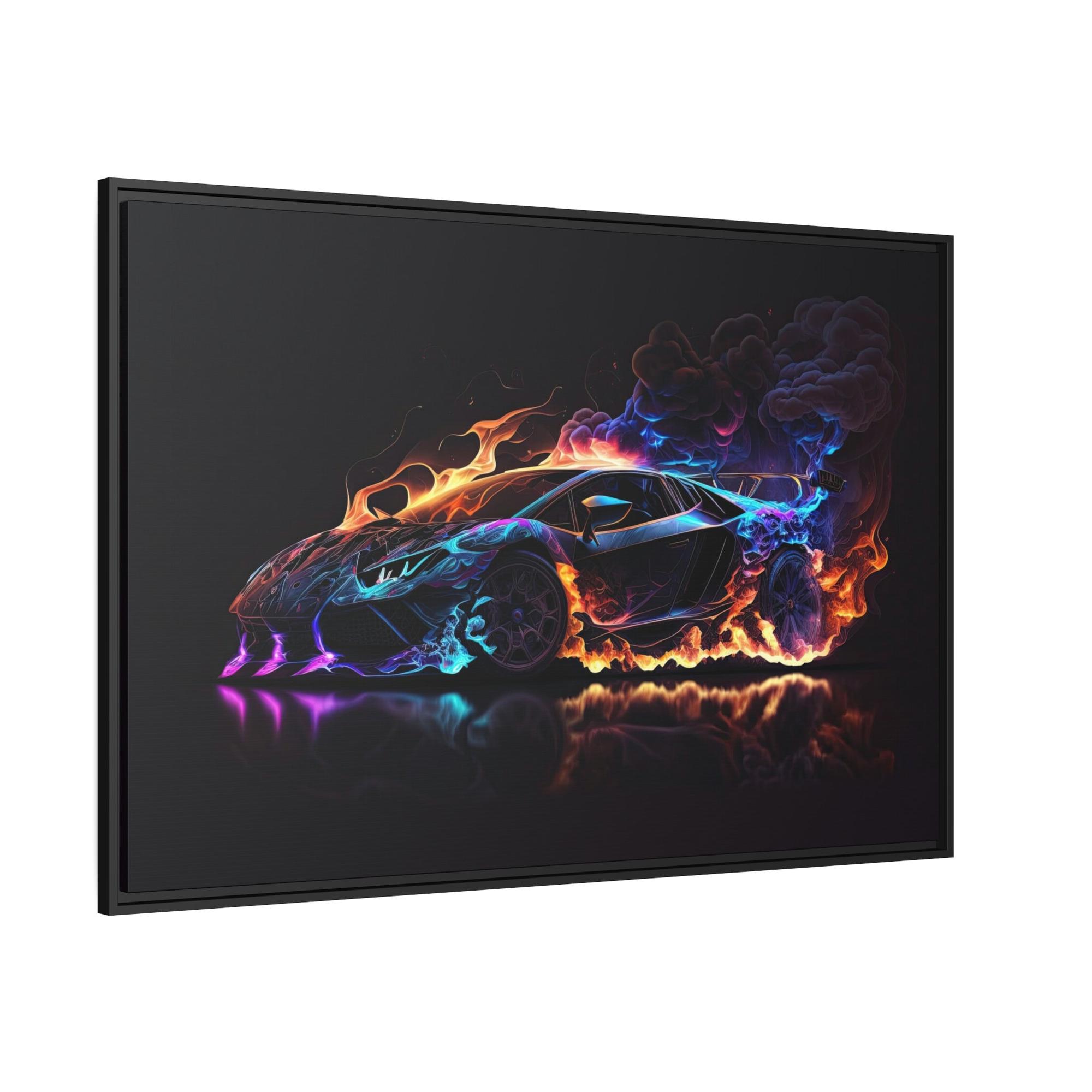 Lamborghini Roaring Beauty: Lamborghini on Natural Canvas & Poster for Wall Art Enthusiasts